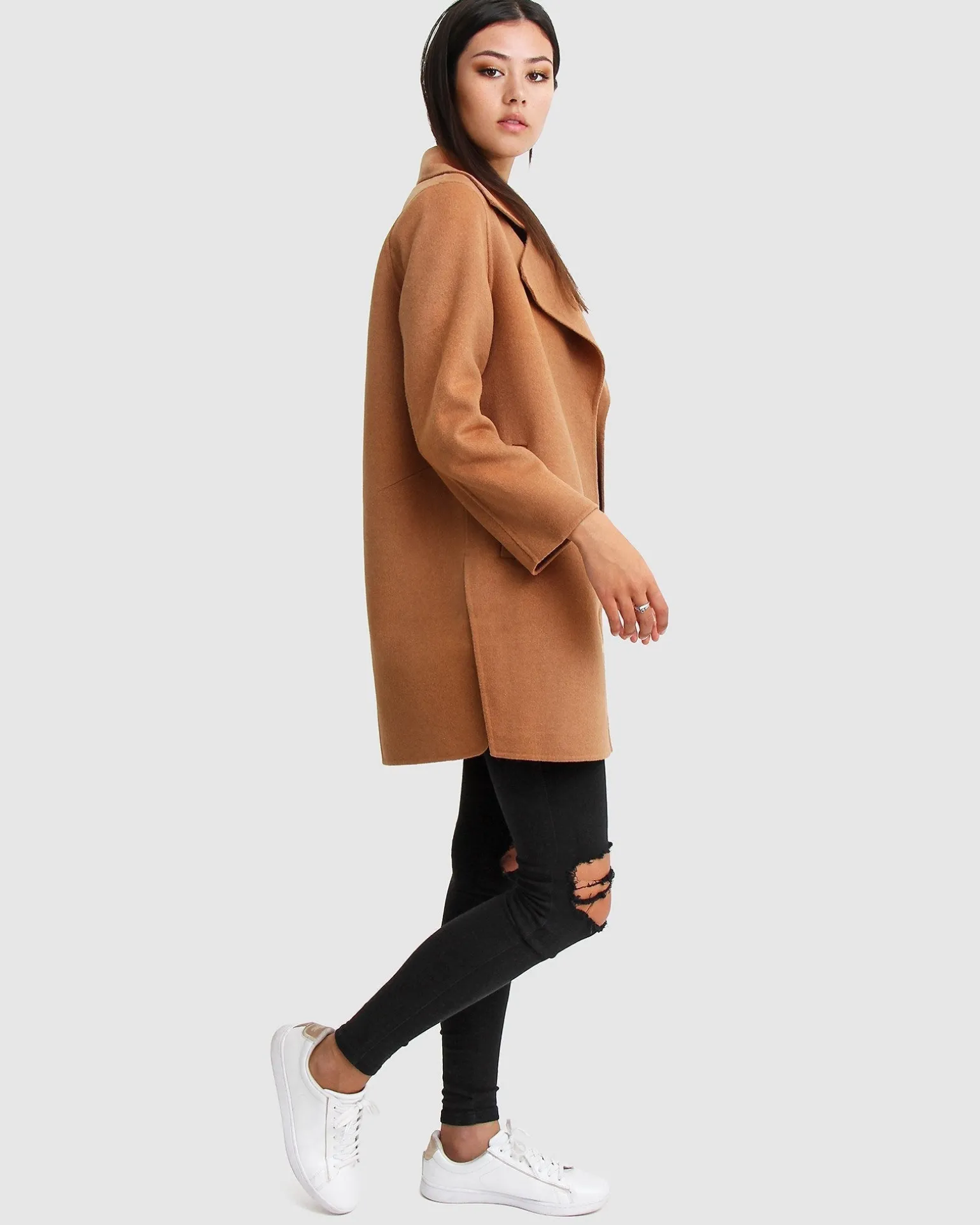 Belle & Bloom Wool Coats | Wool Coats>NEW FIT Ex-Boyfriend Wool Blend Oversized Jacket - Camel