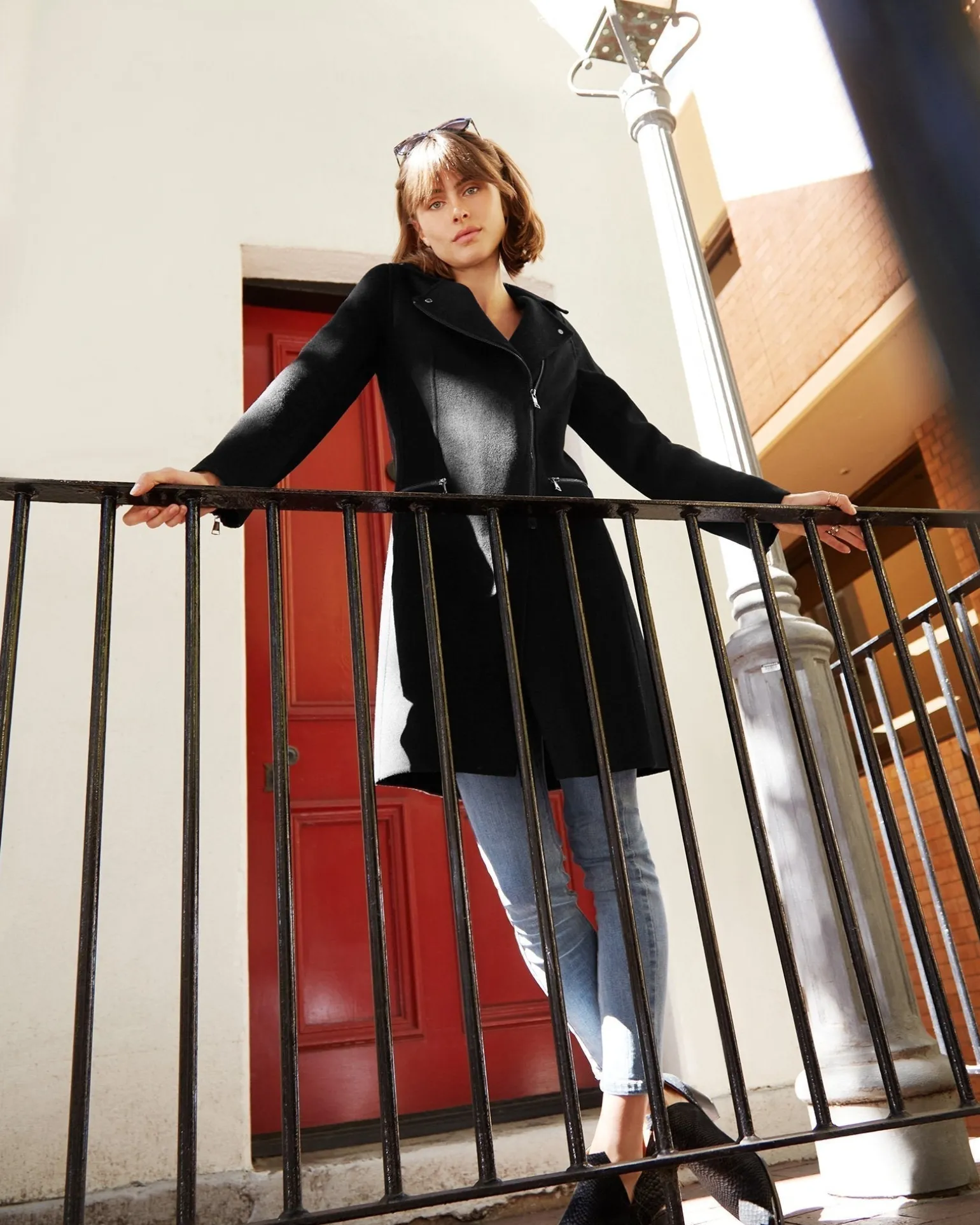 Belle & Bloom Wool Coats | Wool Coats>NEW FIT Last Chance Wool Blend Moto Coat -
