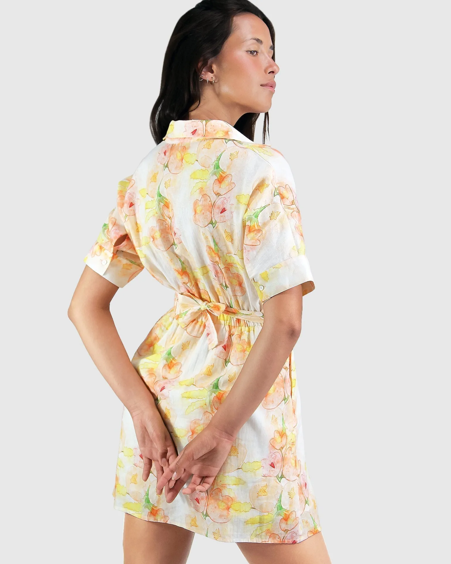 Belle & Bloom Mini Dresses | Mini Dresses>Open Arms Cut Out Dress - Floral Bouquet