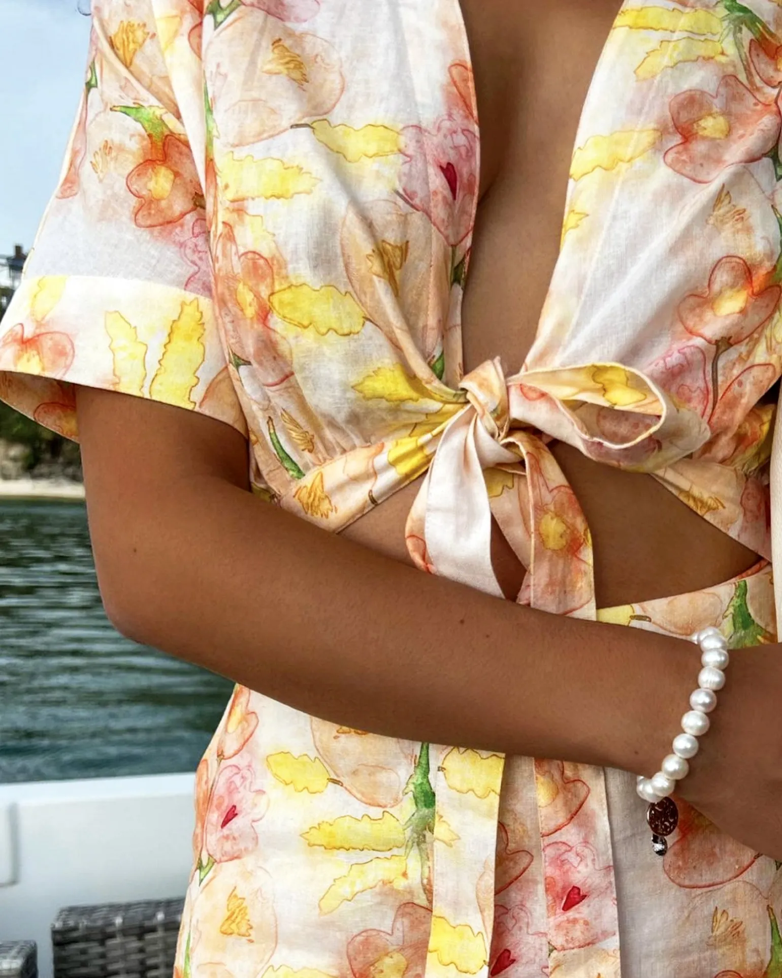 Belle & Bloom Mini Dresses | Mini Dresses>Open Arms Cut Out Dress - Floral Bouquet