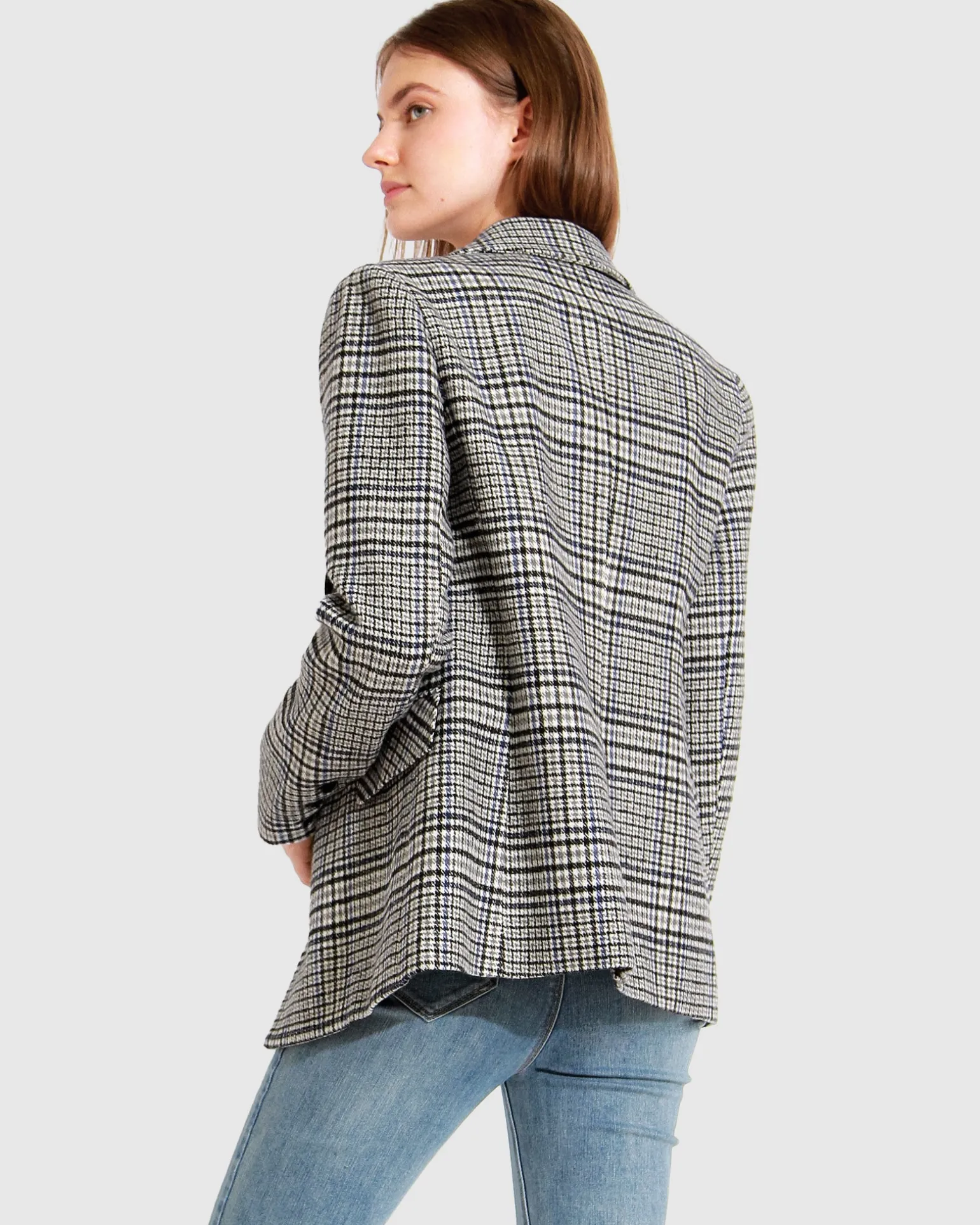 Belle & Bloom Blazers | Suits & Blazers>Piccadilly Wool Blend Plaid Blazer -