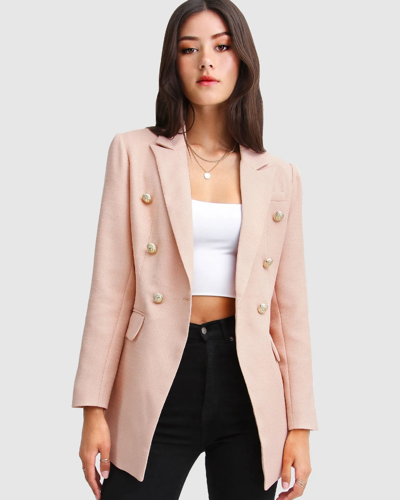 Belle & Bloom Blazers | Suits & Blazers>Princess Polina Textured Weave Blazer -
