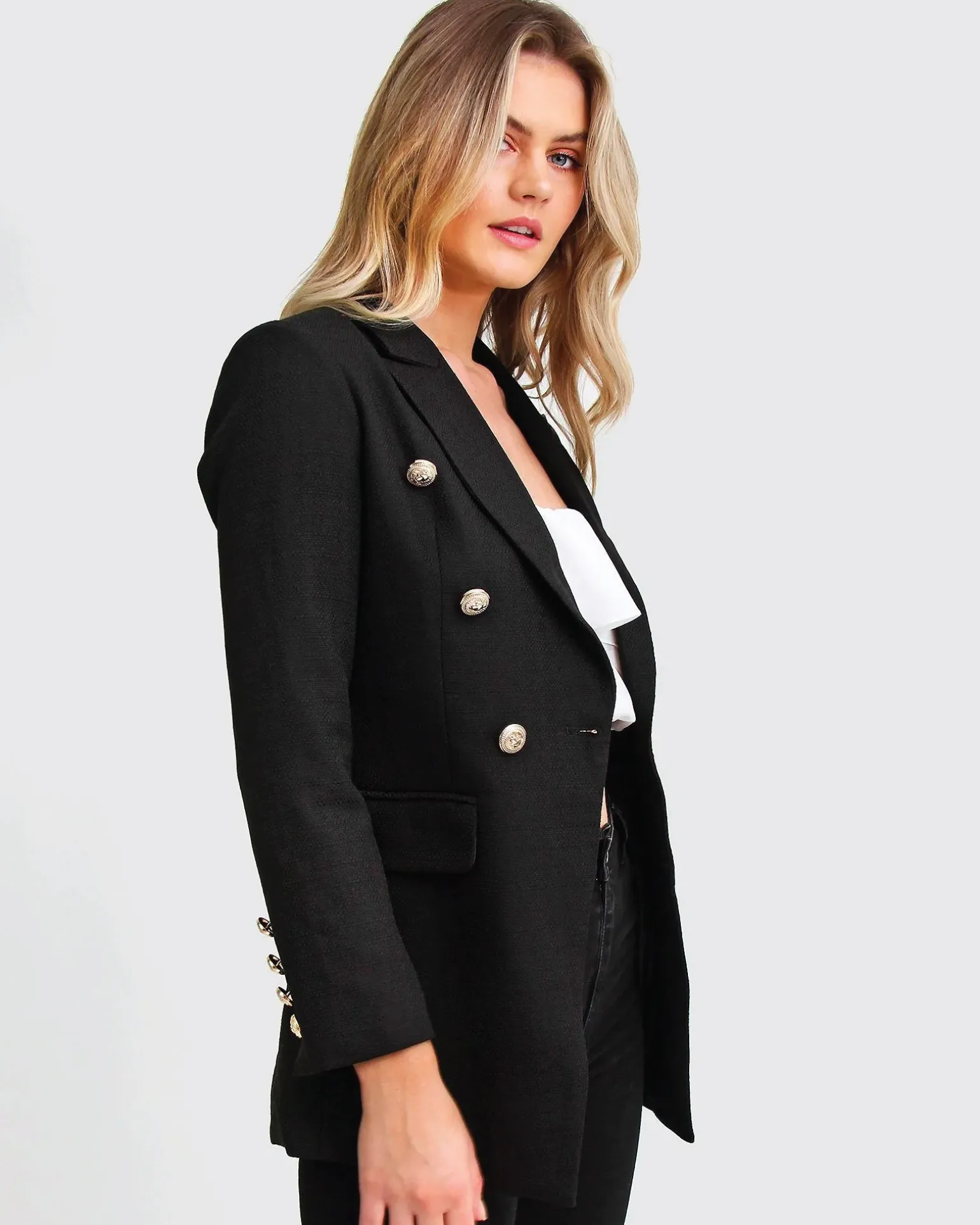 Belle & Bloom Blazers | Suits & Blazers>Princess Polina Textured Weave Blazer -