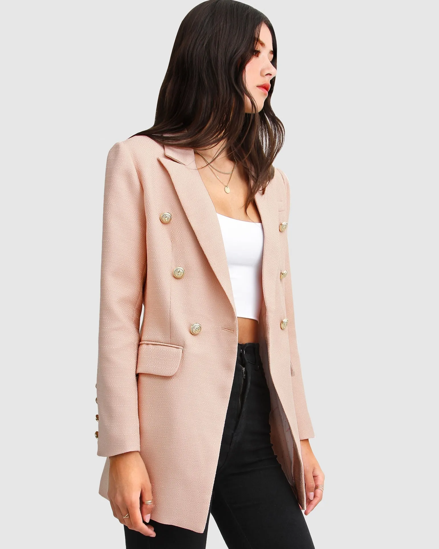Belle & Bloom Blazers | Suits & Blazers>Princess Polina Textured Weave Blazer -