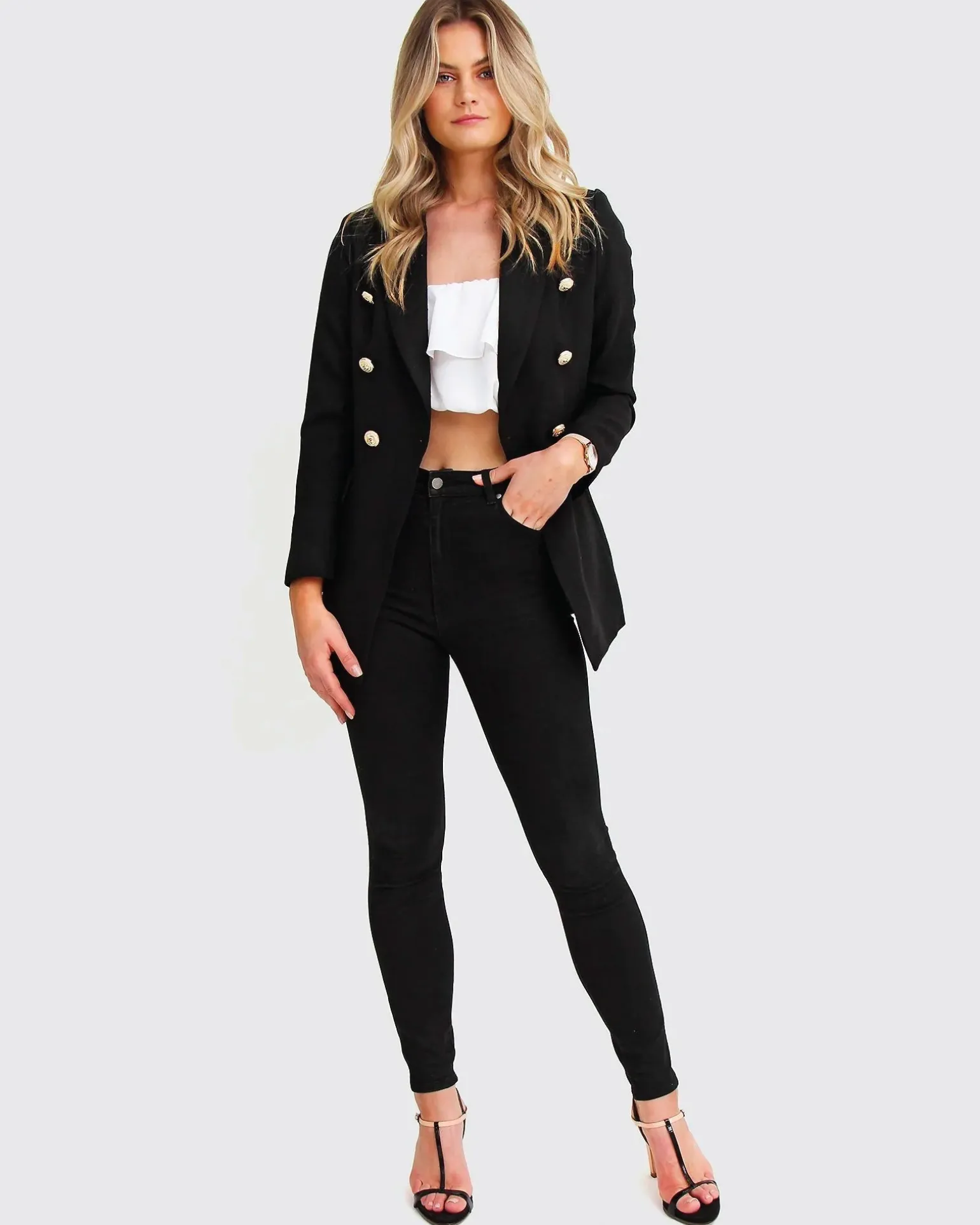 Belle & Bloom Blazers | Suits & Blazers>Princess Polina Textured Weave Blazer -