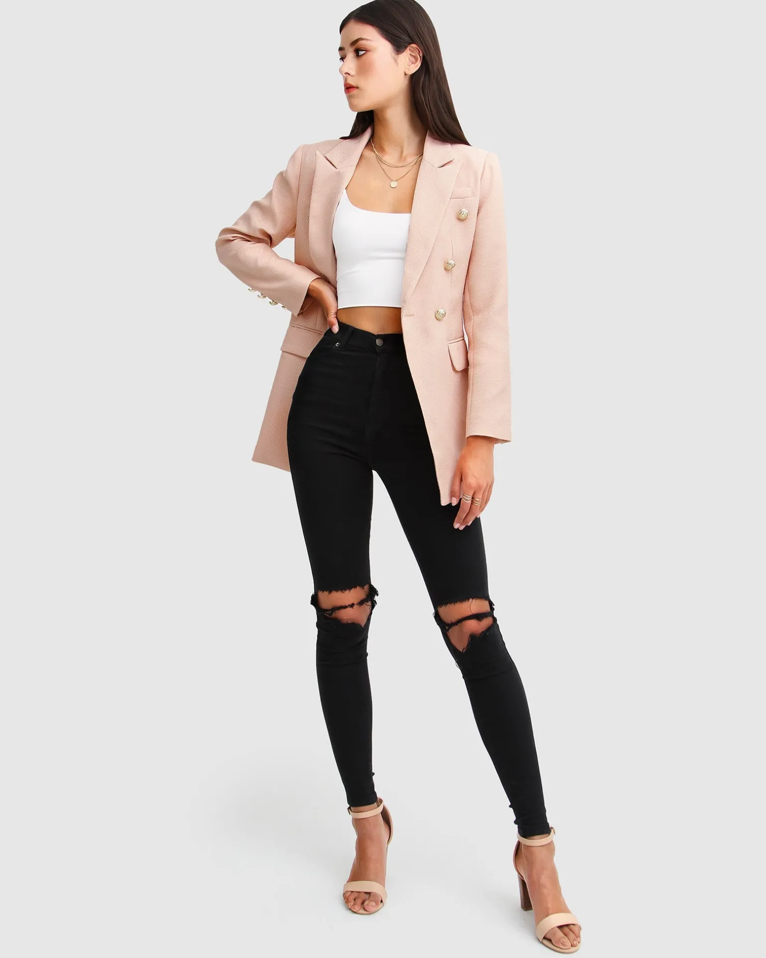 Belle & Bloom Blazers | Suits & Blazers>Princess Polina Textured Weave Blazer -