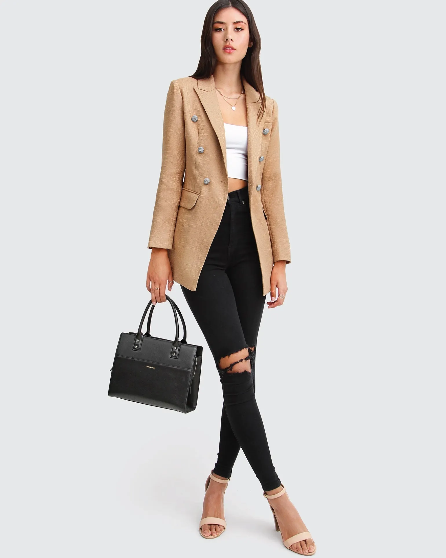 Belle & Bloom Blazers | Suits & Blazers>Princess Polina Textured Weave Blazer -