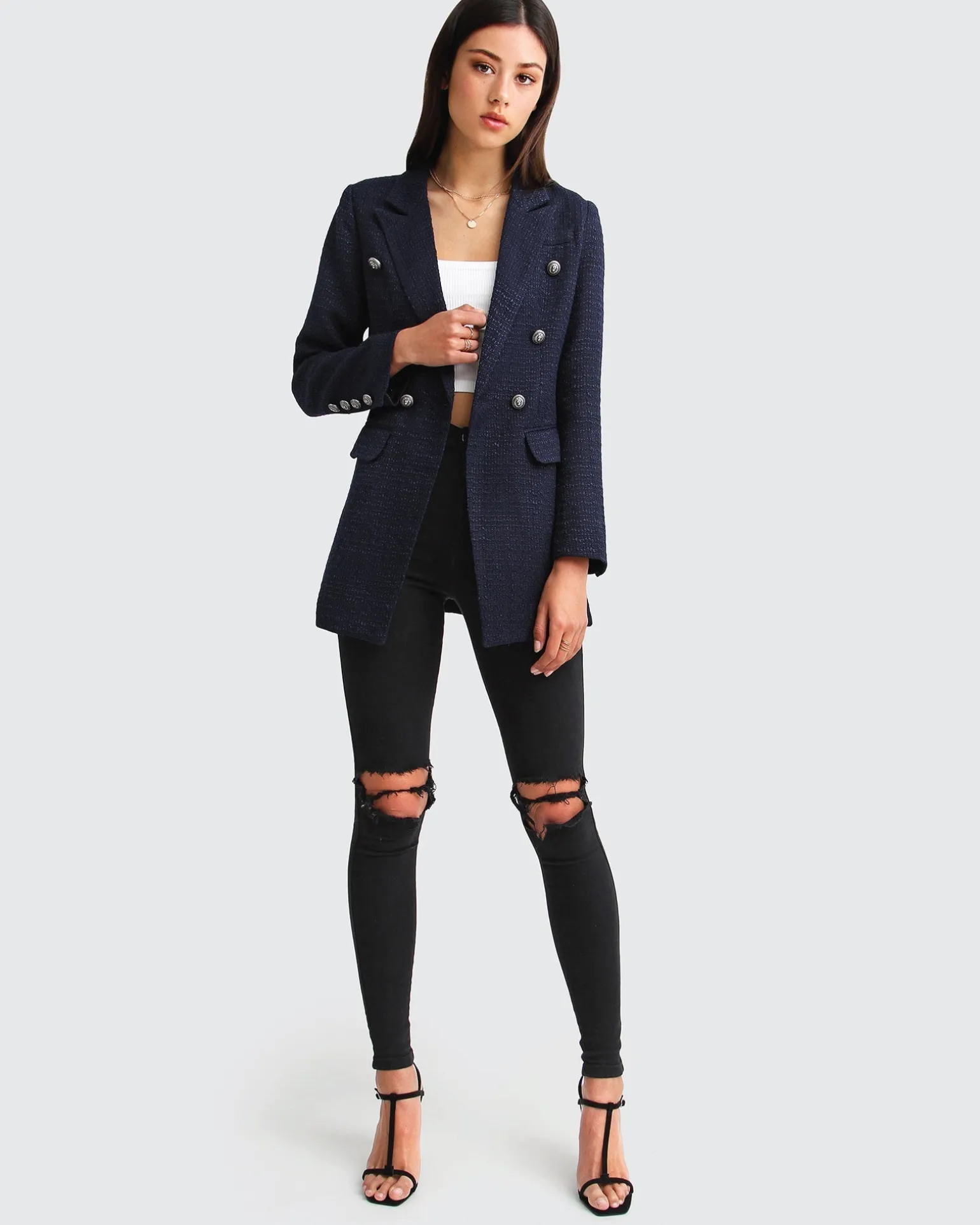 Belle & Bloom Blazers | Suits & Blazers>Princess Polina Textured Weave Blazer -