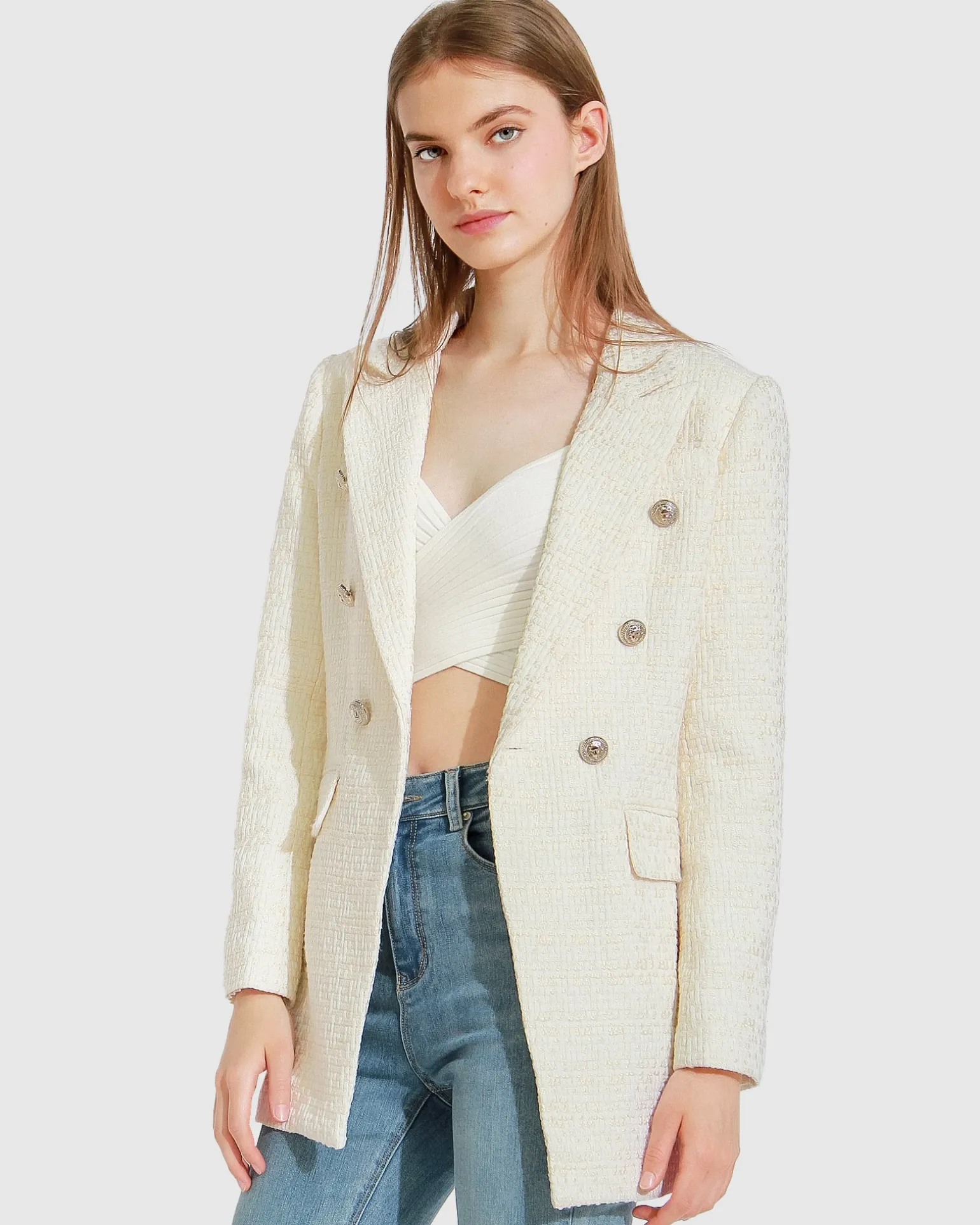 Belle & Bloom Blazers | Suits & Blazers>Princess Polina Tweed Blazer -