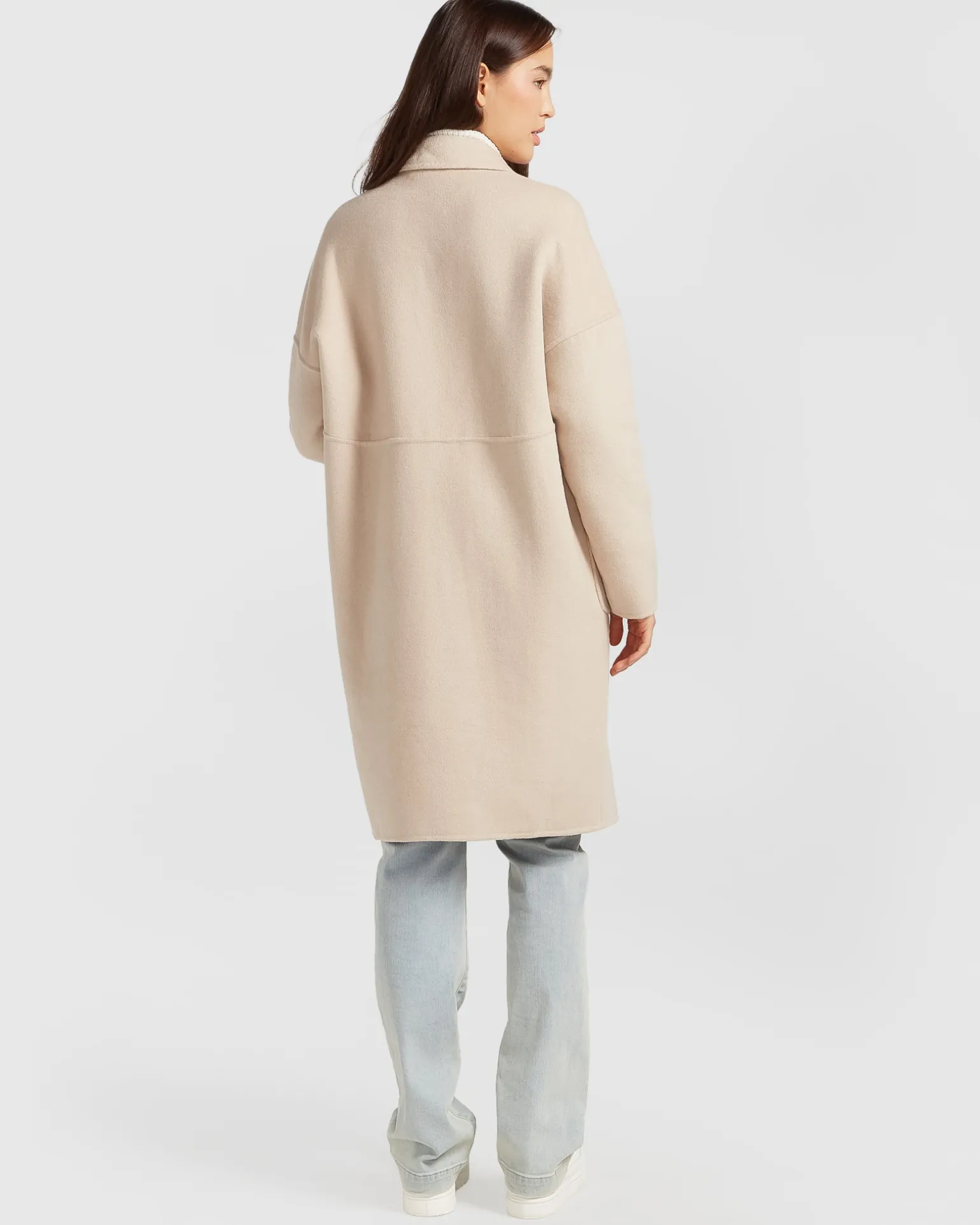 Belle & Bloom Wool Coats | Wool Coats>Publisher Double-Breasted Wool Blend Coat - Sand