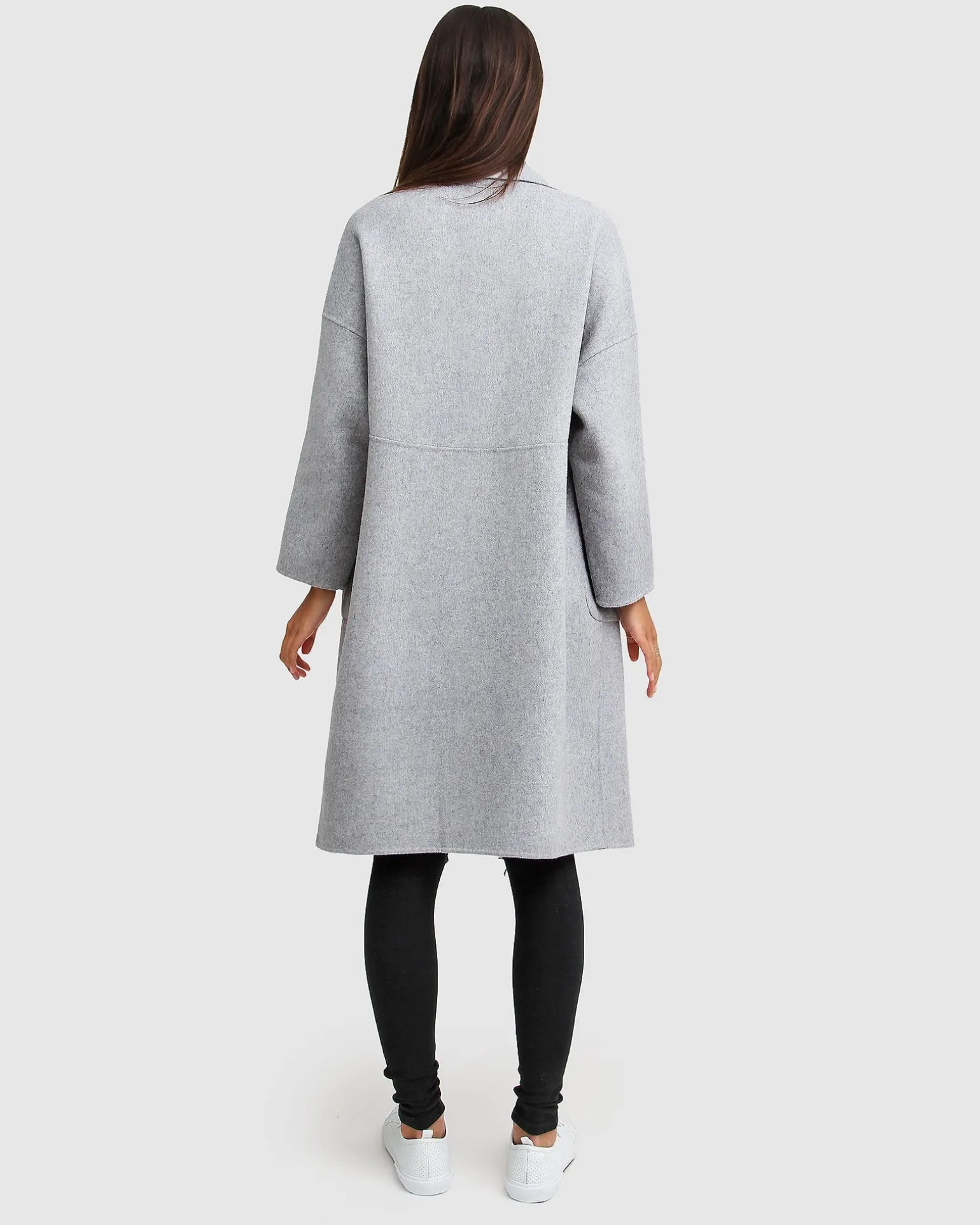Belle & Bloom Wool Coats | Wool Coats>Publisher Double-Breasted Wool Blend Coat - Grey Marle