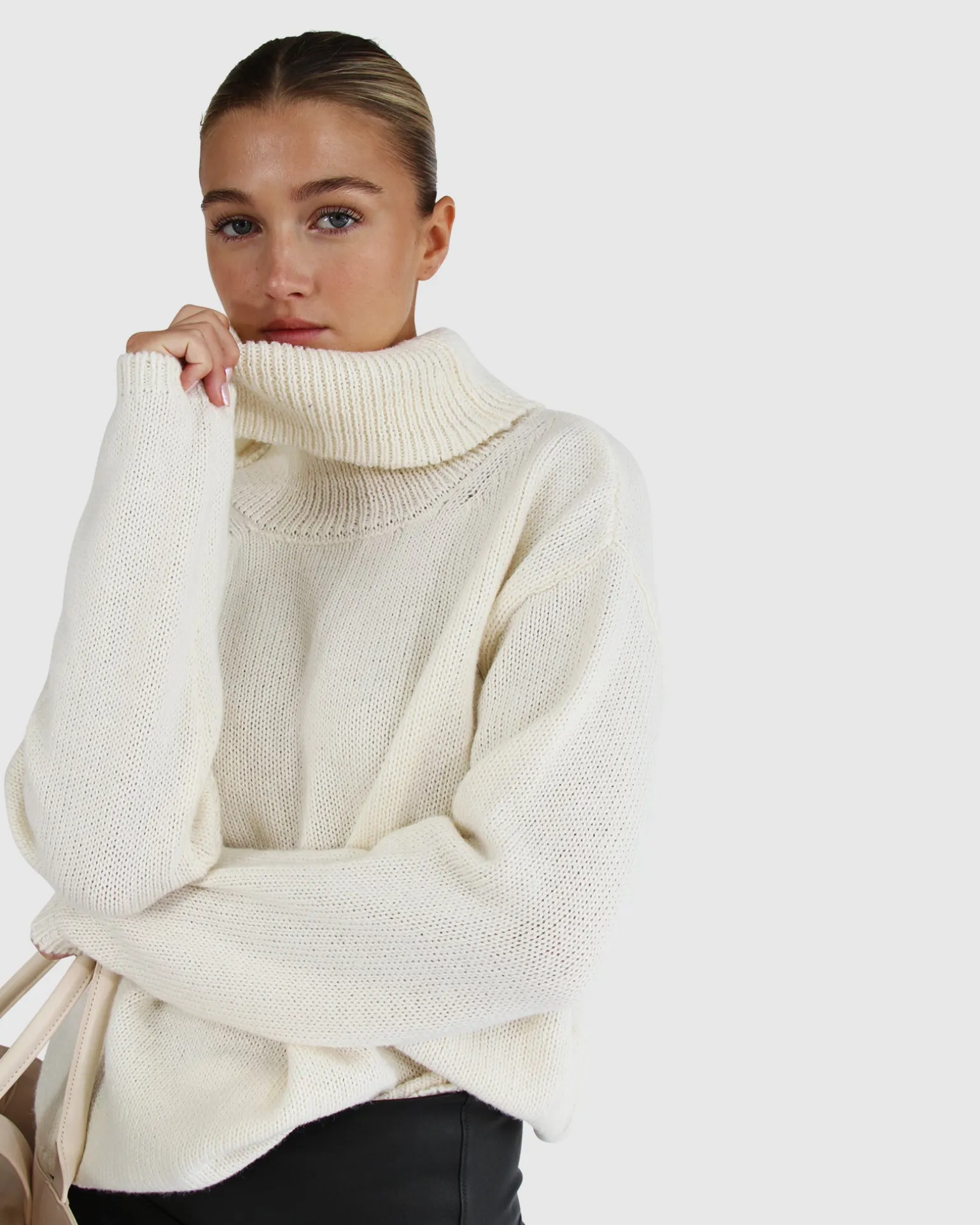 Belle & Bloom Sweaters | Sweaters>Right Here Waiting Open Back Knit -
