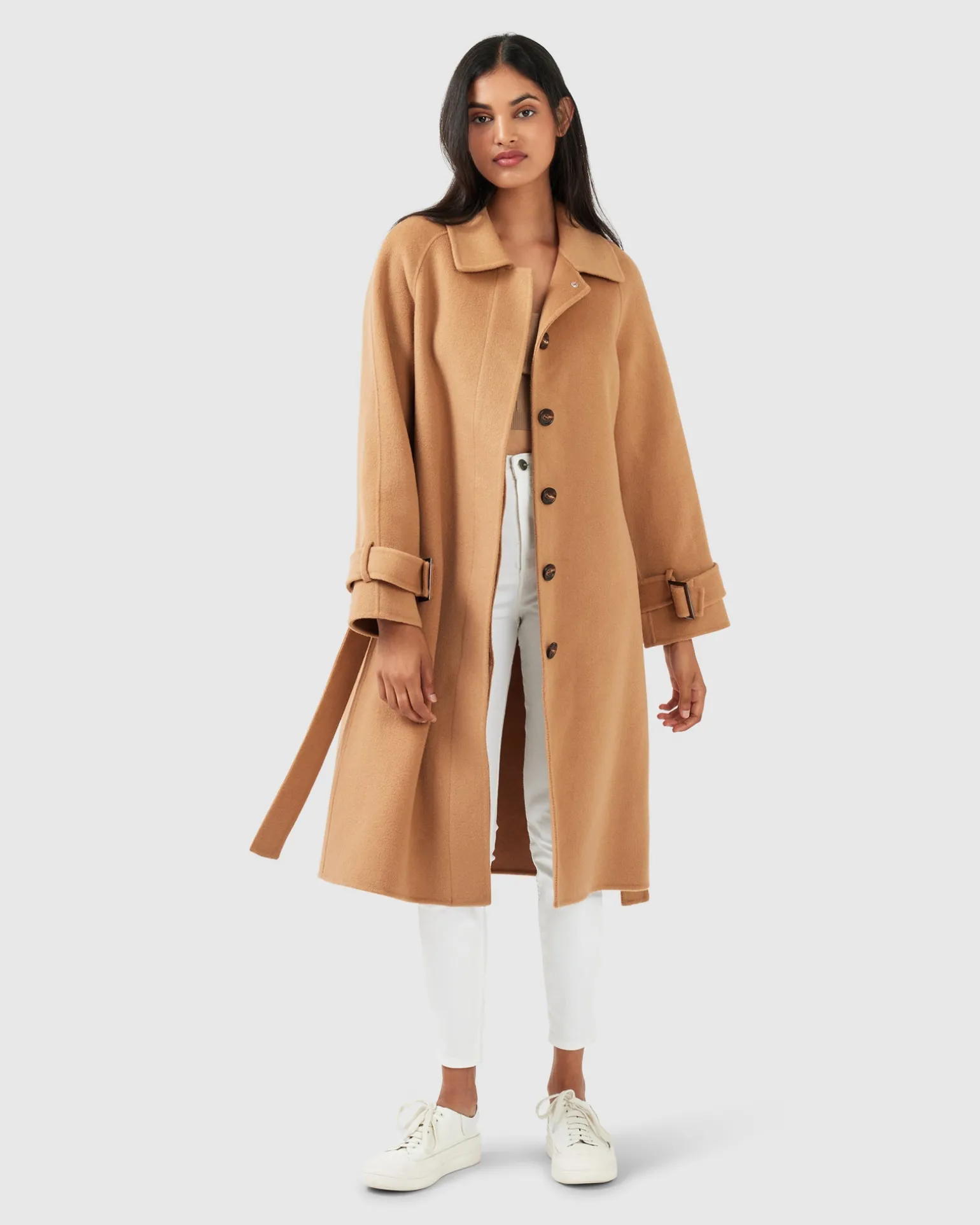 Belle & Bloom Belted Coats | Wool Coats>Shore To Shore Belted Wool Coat -