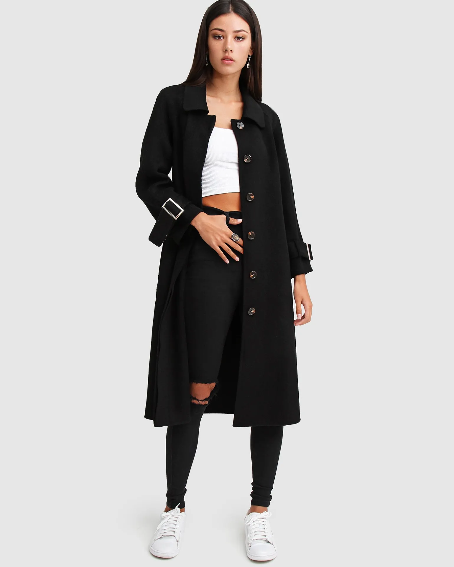 Belle & Bloom Belted Coats | Wool Coats>Shore To Shore Belted Wool Coat -