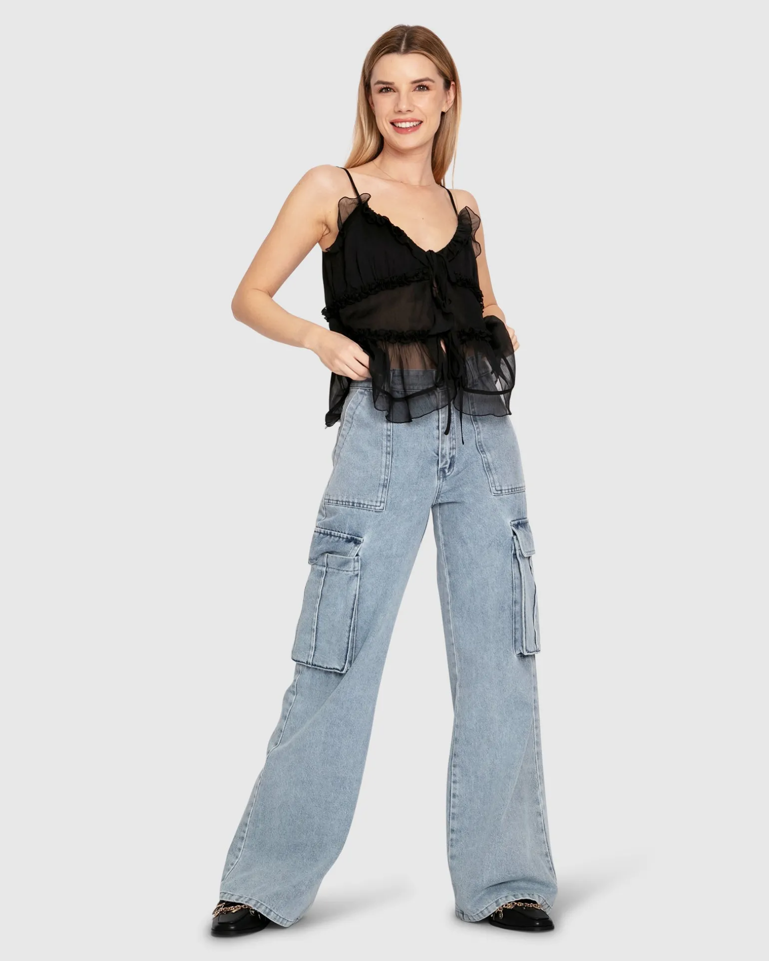 Belle & Bloom Pants>Southern Nights Cargo Jean