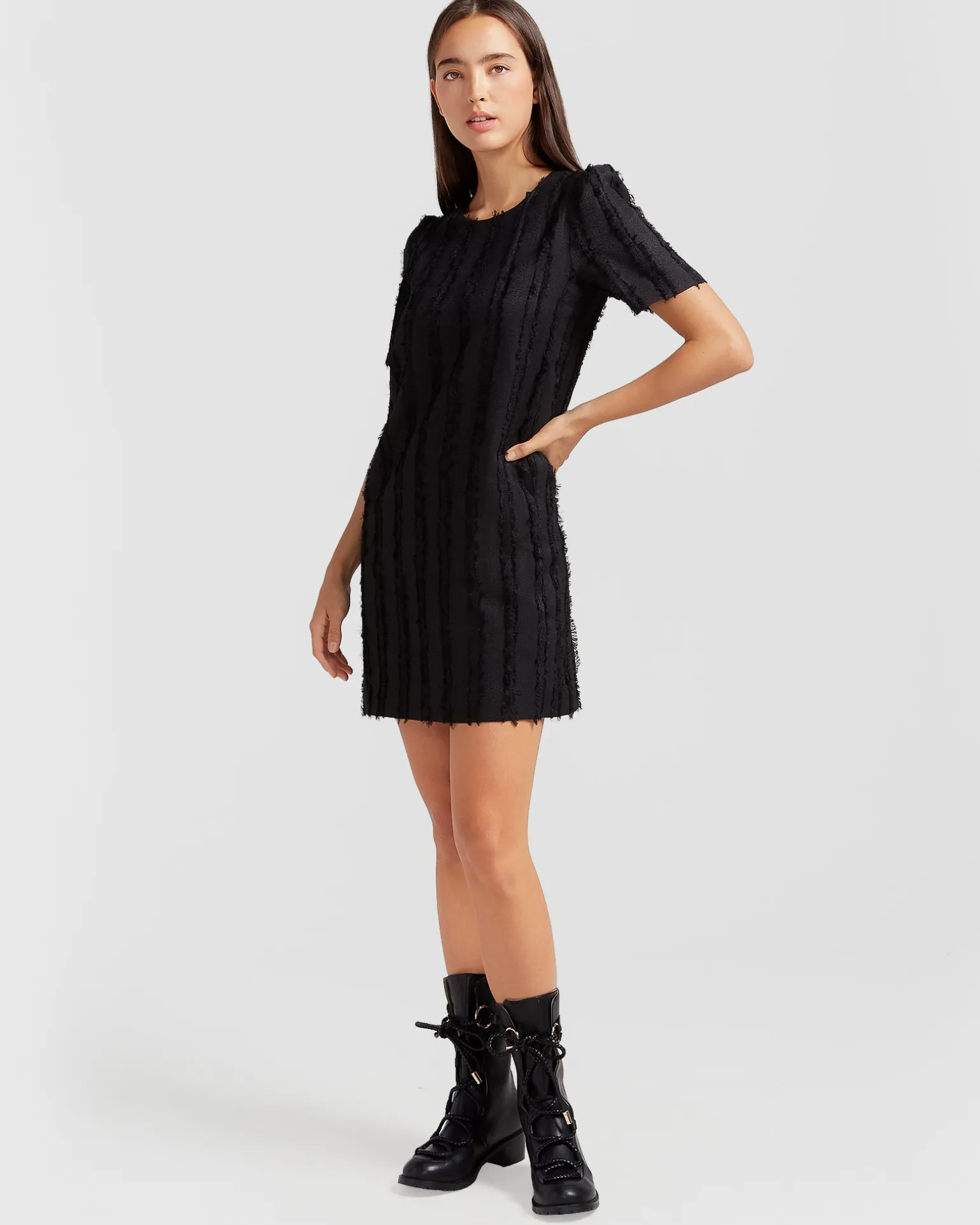 Belle & Bloom Mini Dresses | Mini Dresses>Star Child Textured Mini Dress -