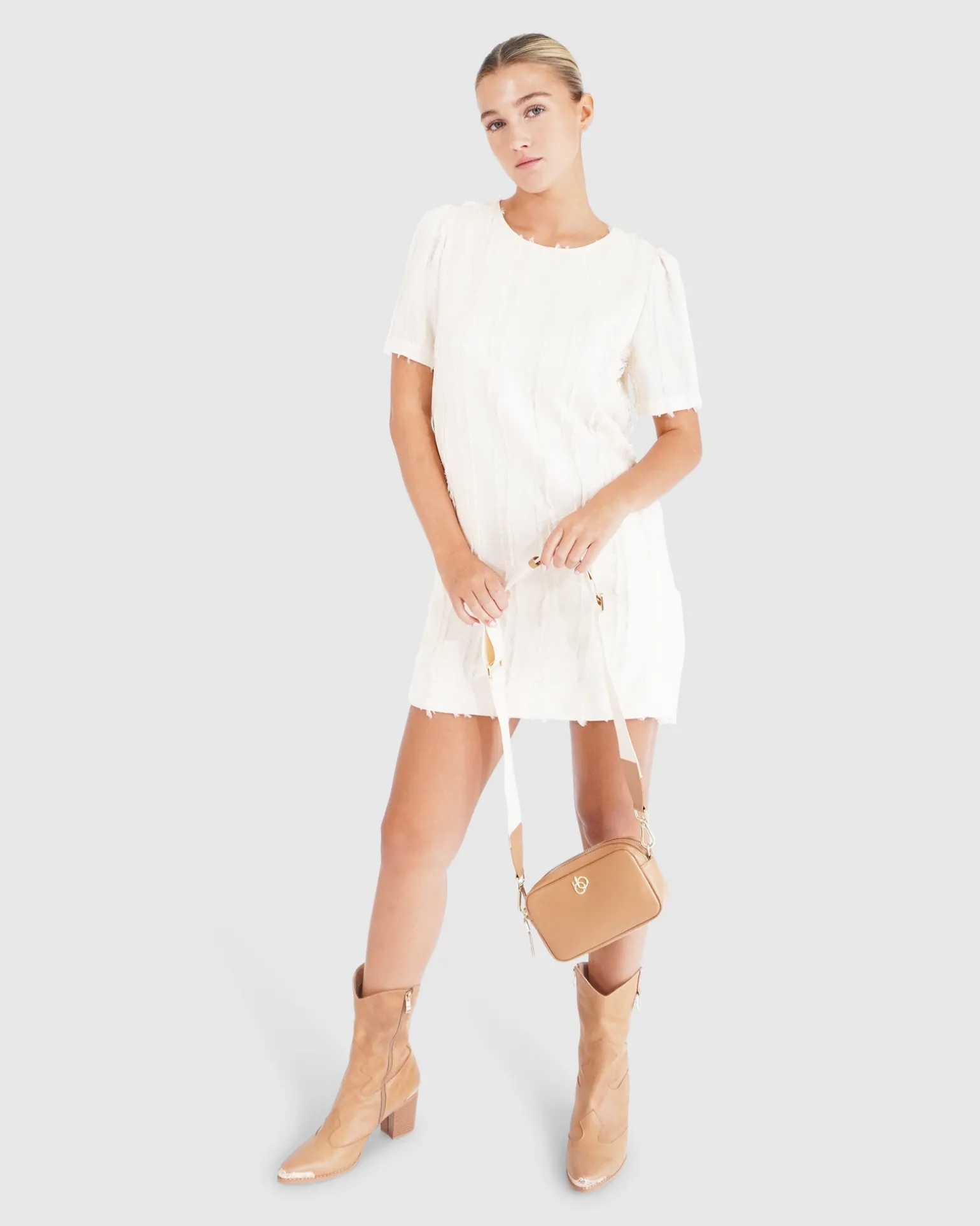 Belle & Bloom Mini Dresses | Mini Dresses>Star Child Textured Mini Dress -