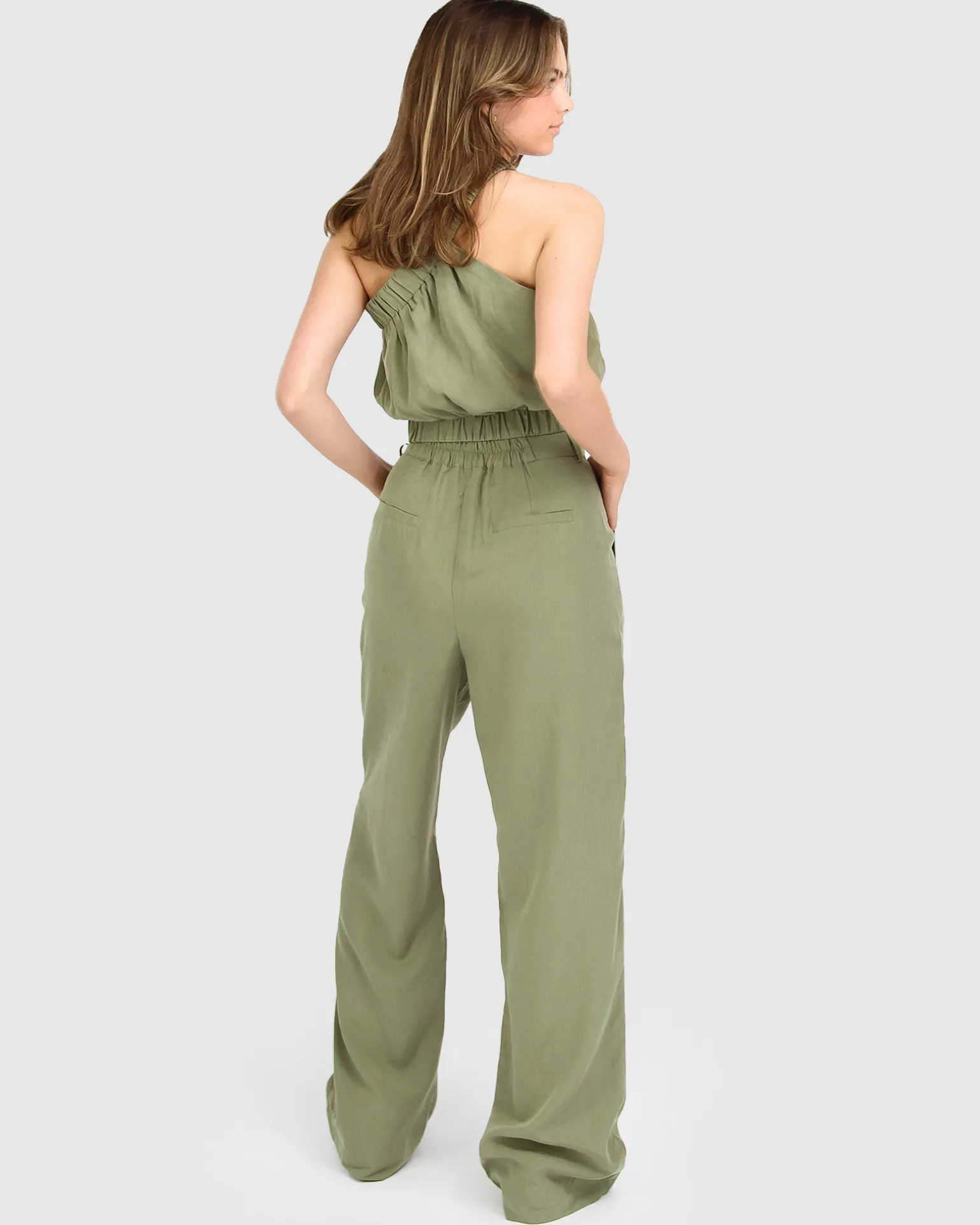 Belle & Bloom Pants>State of Play Wide Leg Pant - Army Green