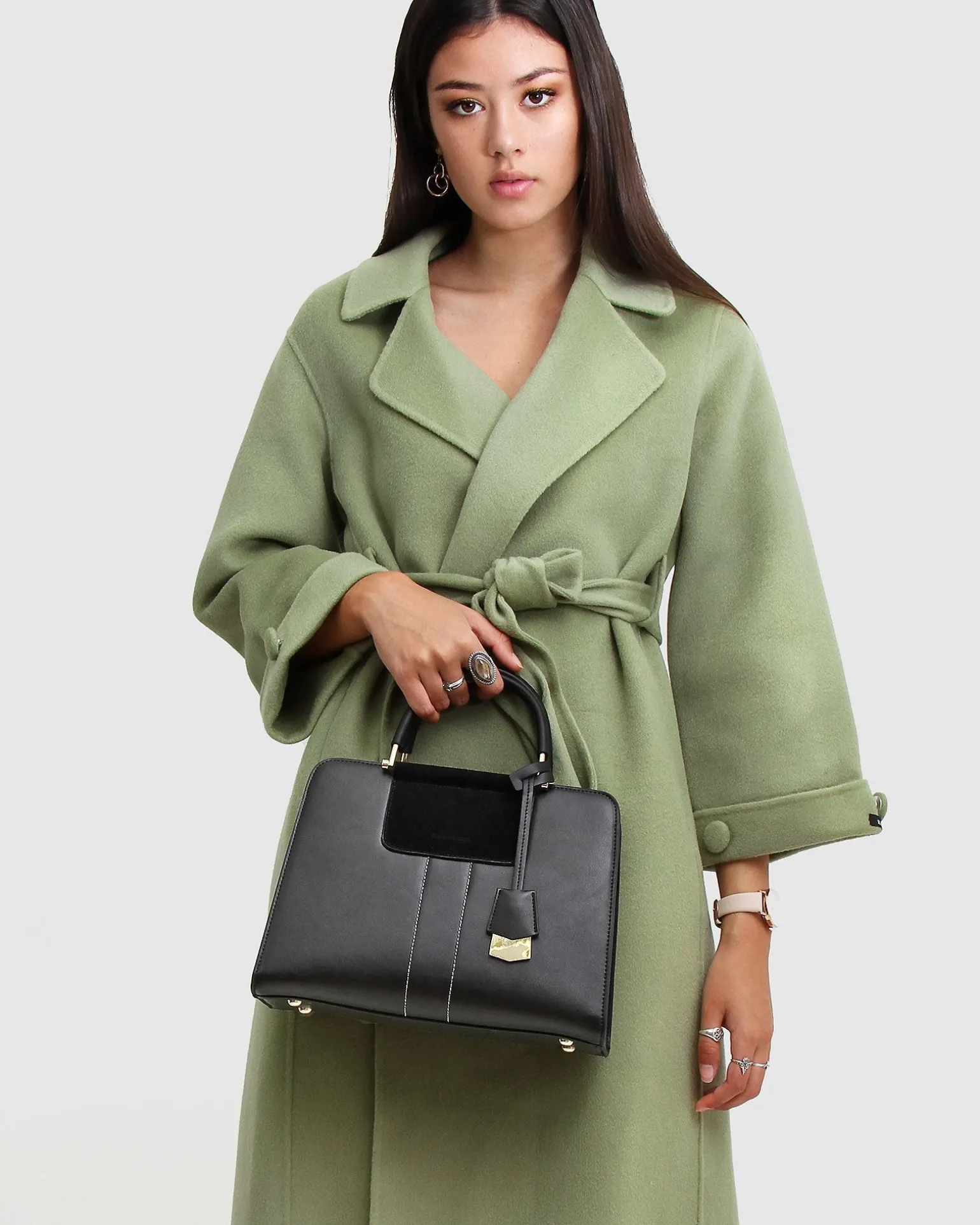 Belle & Bloom Belted Coats | Wool Coats>Stay Wild Oversized Wool Coat -