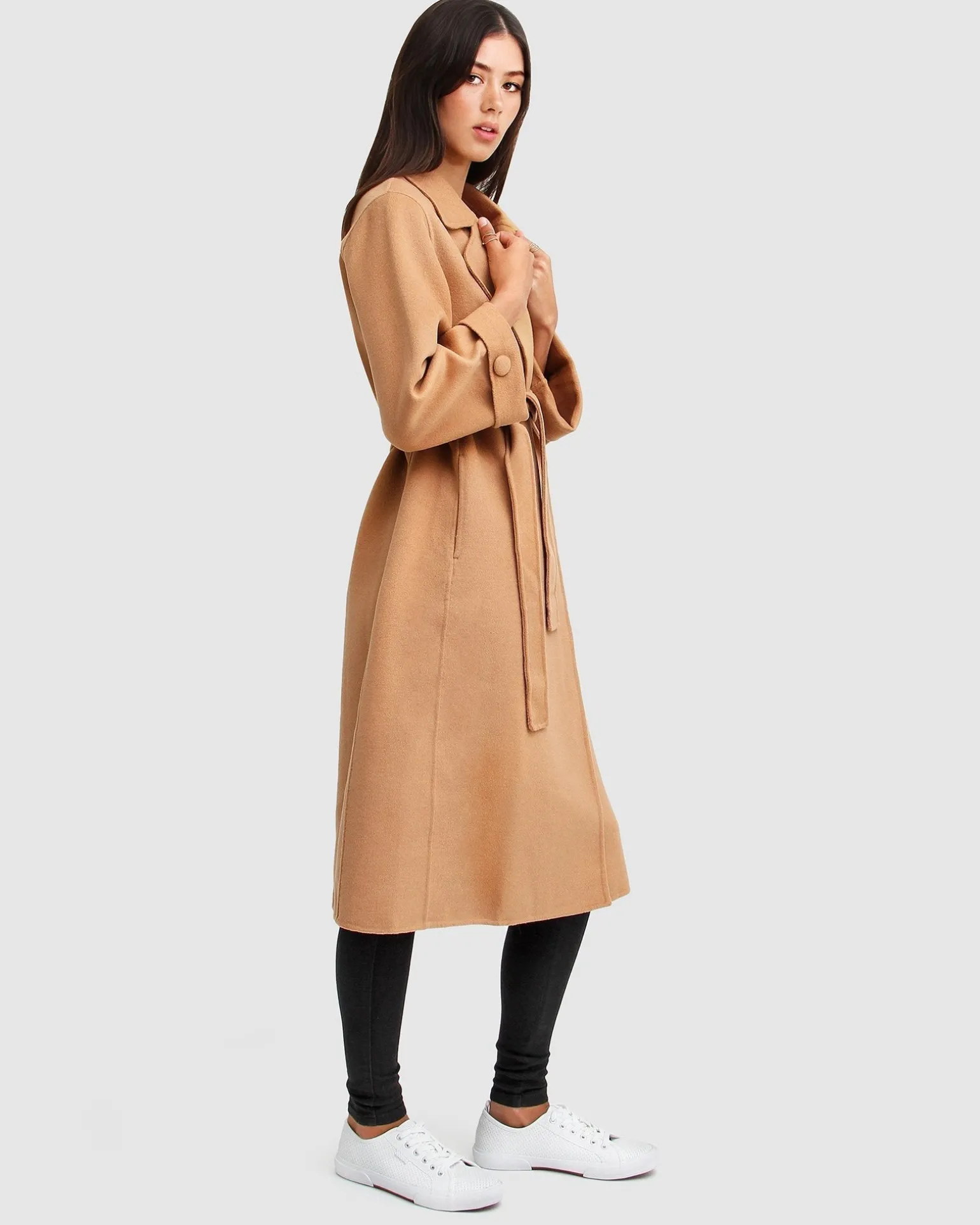 Belle & Bloom Belted Coats | Wool Coats>Stay Wild Oversized Wool Coat -
