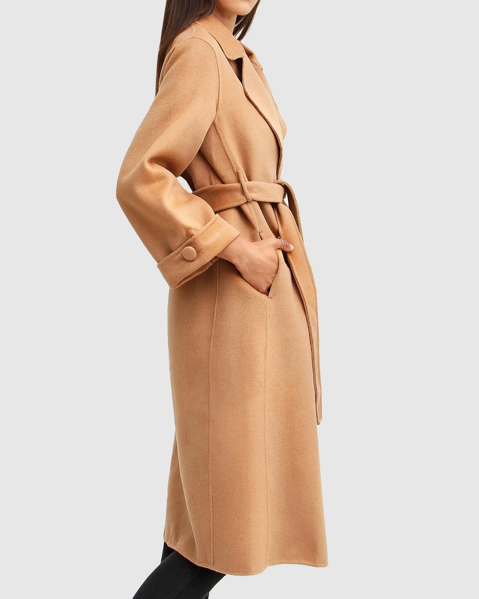 Belle & Bloom Belted Coats | Wool Coats>Stay Wild Oversized Wool Coat -