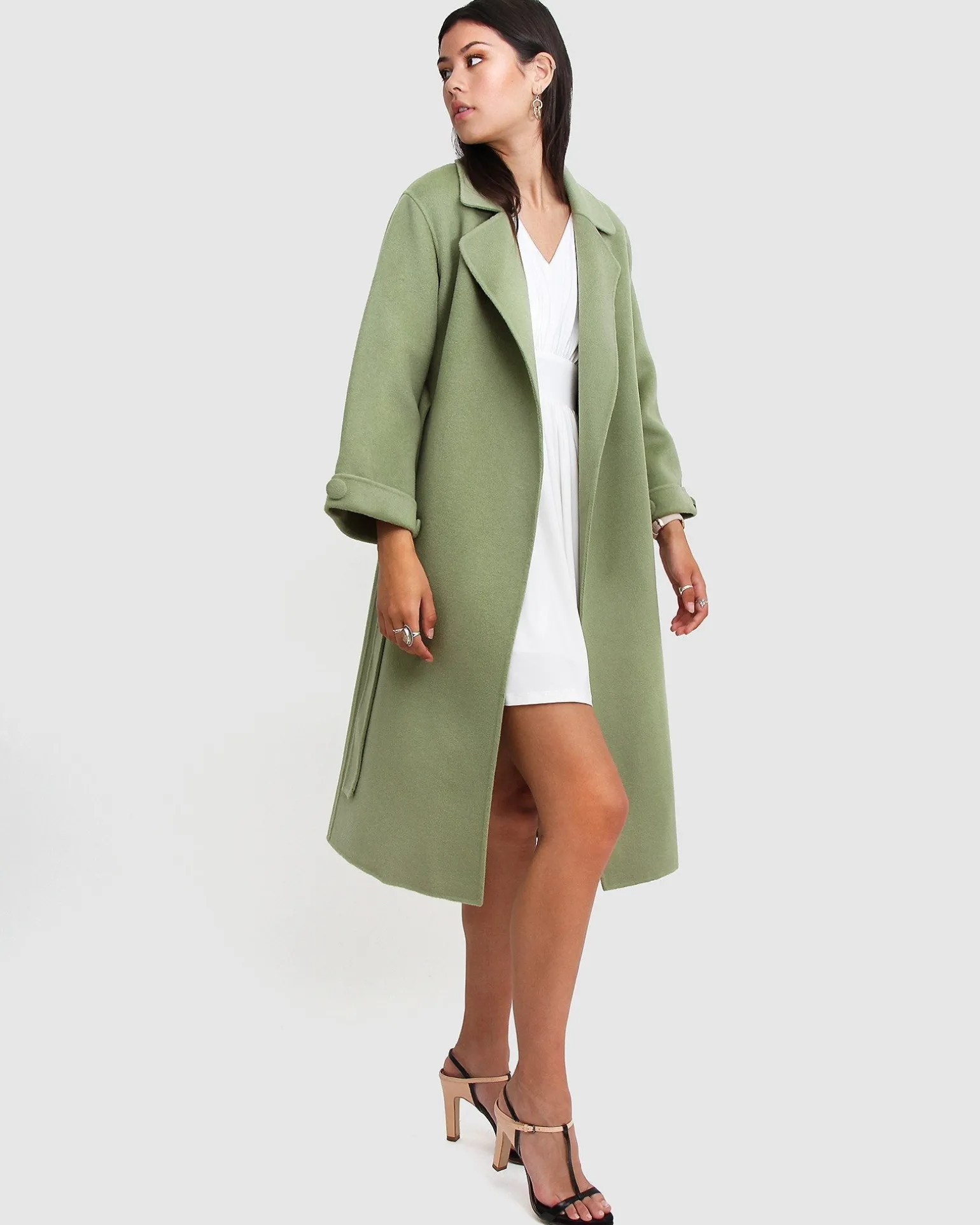 Belle & Bloom Belted Coats | Wool Coats>Stay Wild Oversized Wool Coat -
