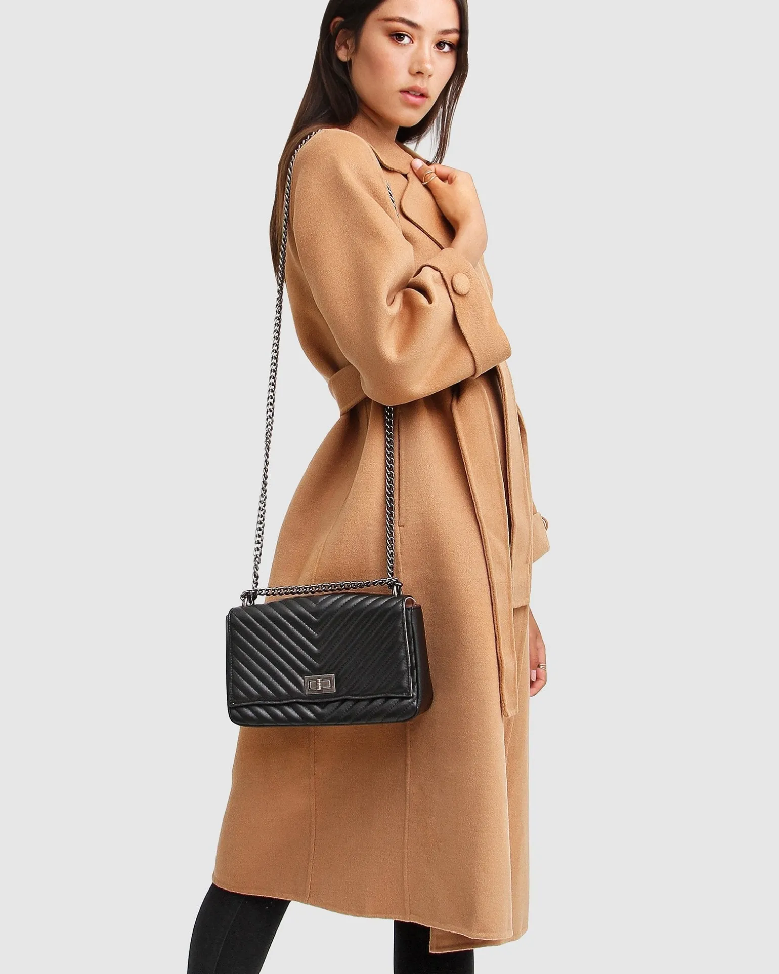 Belle & Bloom Belted Coats | Wool Coats>Stay Wild Oversized Wool Coat -