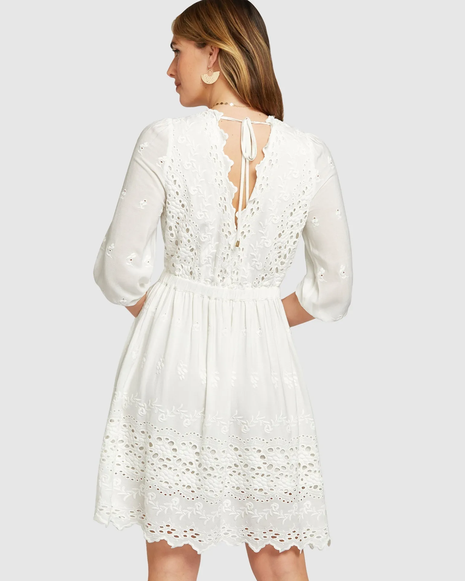 Belle & Bloom Mini Dresses | Mini Dresses>Sweet Talk Eyelet Mini Dress -