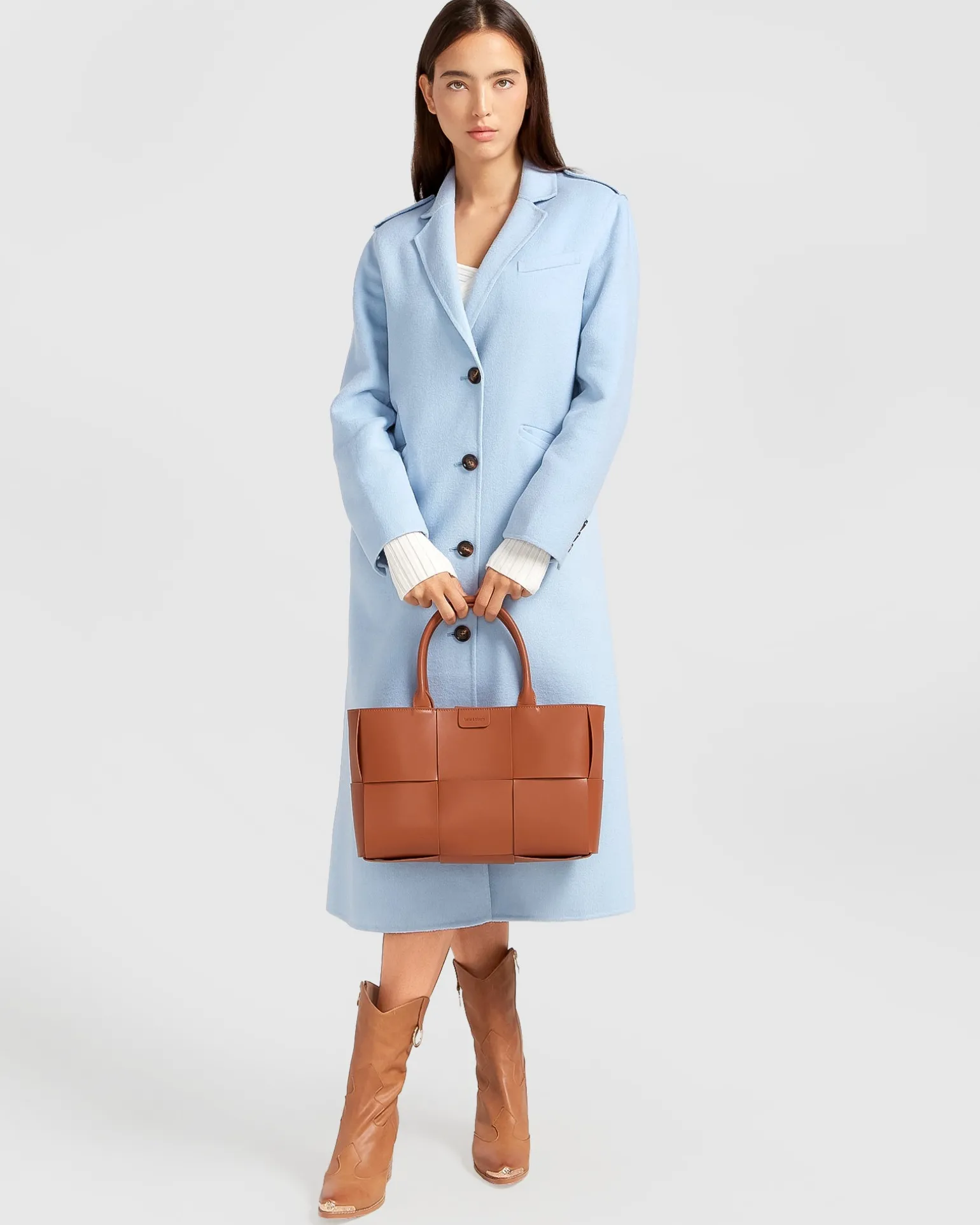 Belle & Bloom Wool Coats | Wool Coats>Tainted Love Longline Coat - Sky Blue
