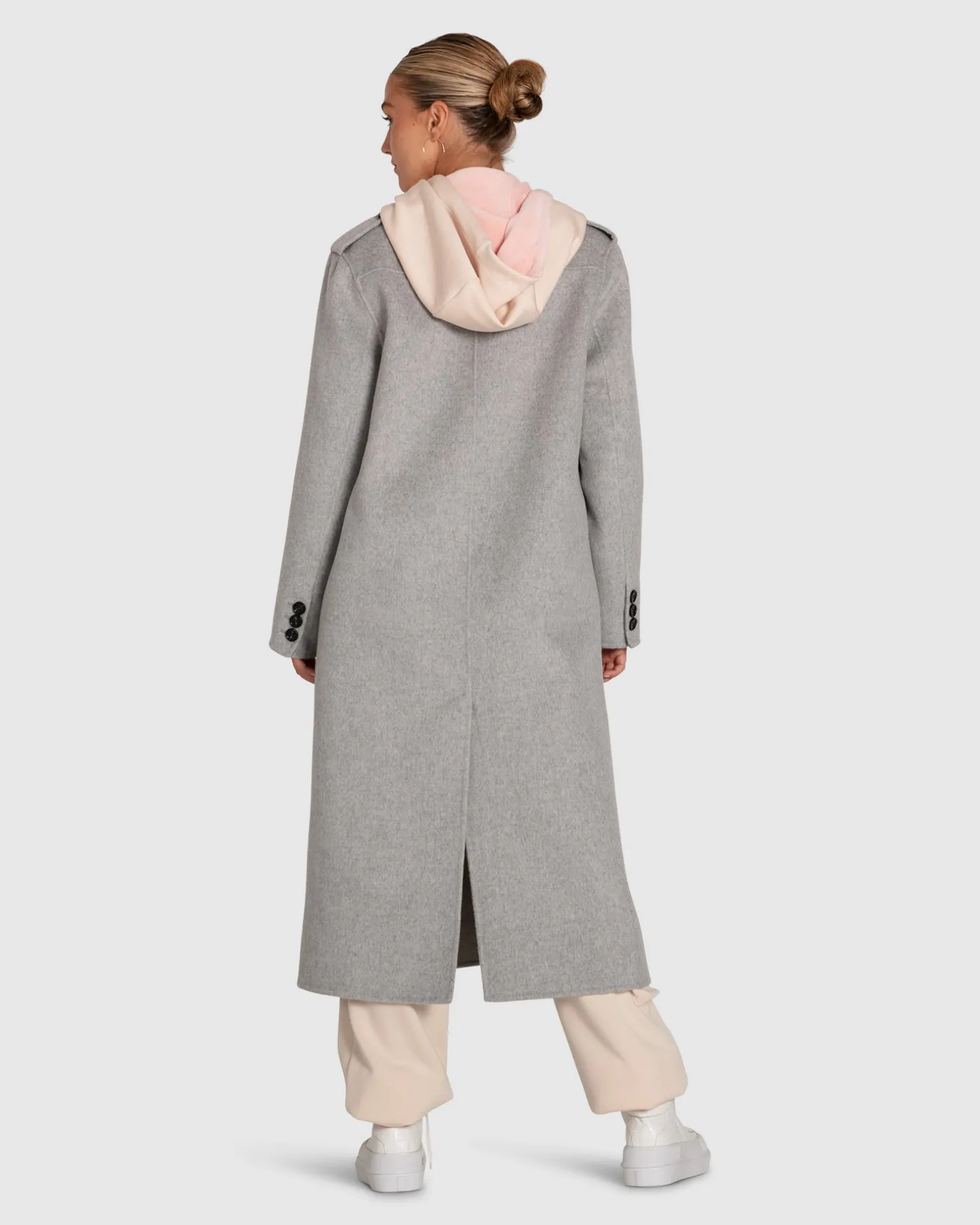 Belle & Bloom Wool Coats | Wool Coats>Tainted Love Longline Coat - Grey Marle