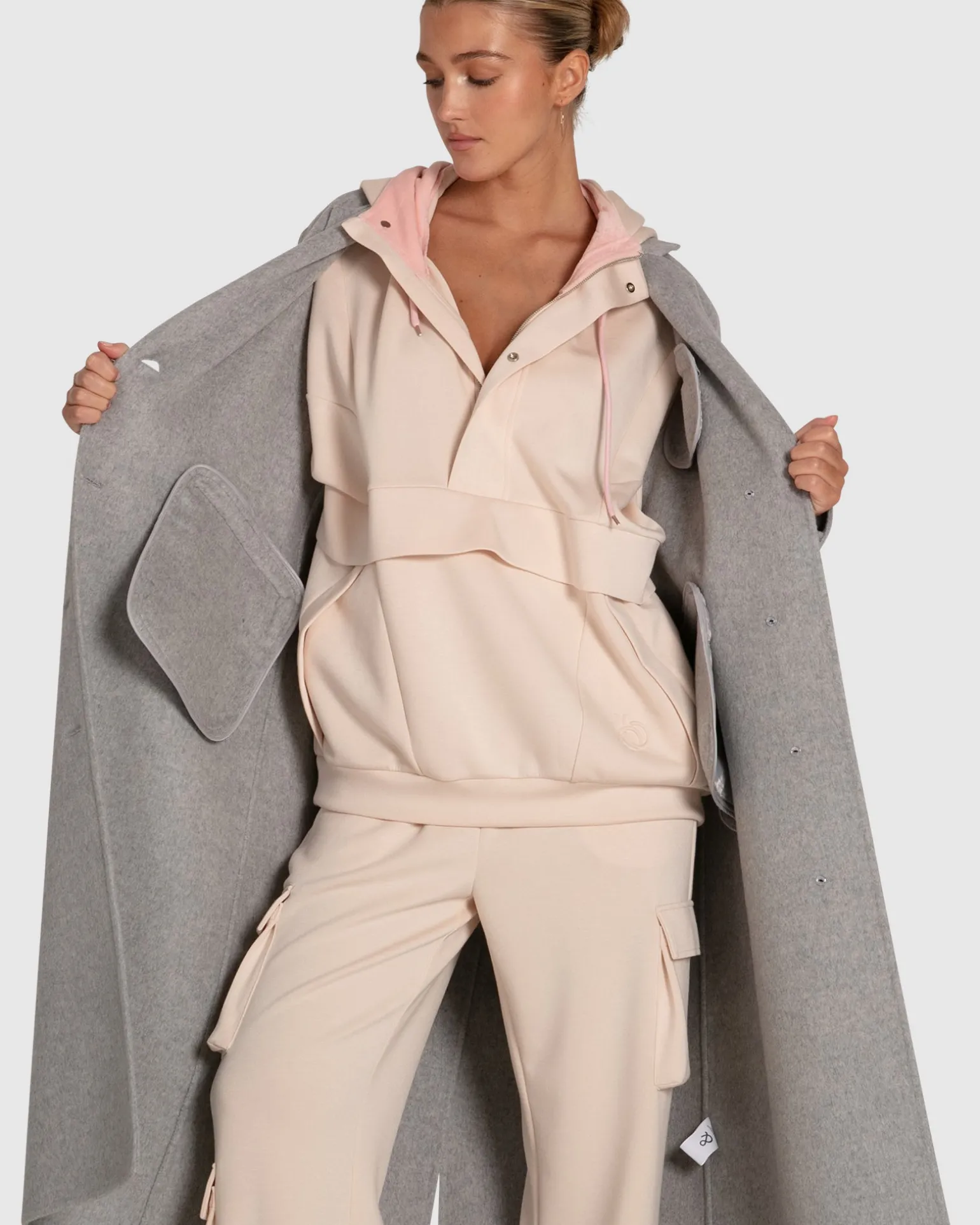 Belle & Bloom Wool Coats | Wool Coats>Tainted Love Longline Coat - Grey Marle