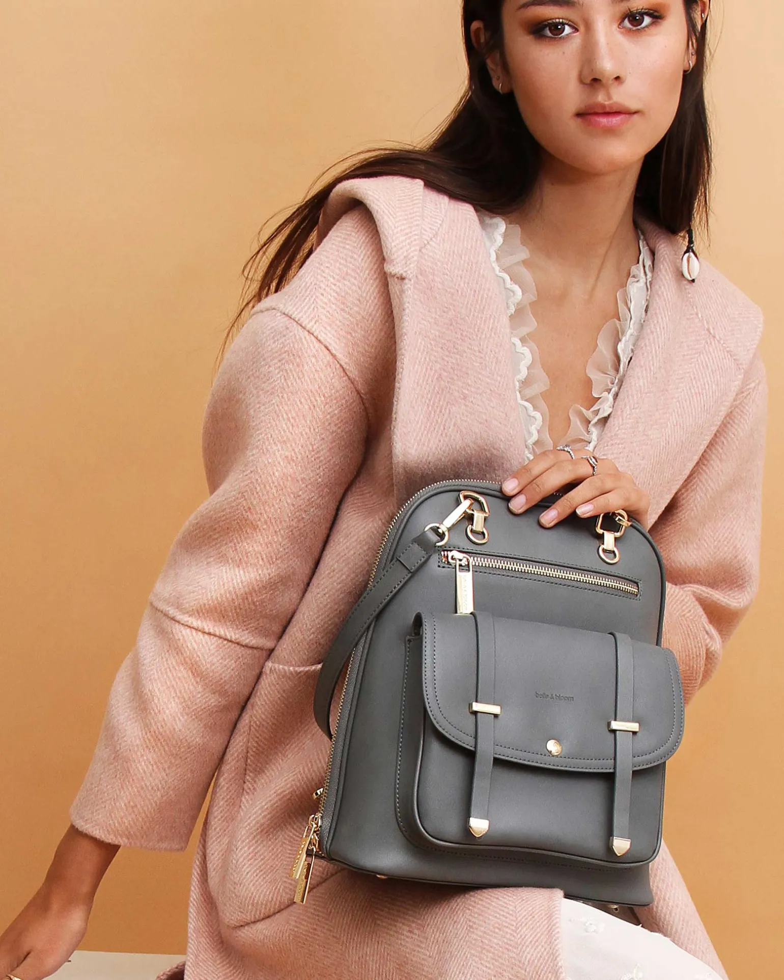 Belle & Bloom Backpacks | Handbags>5th Ave Leather Backpack -