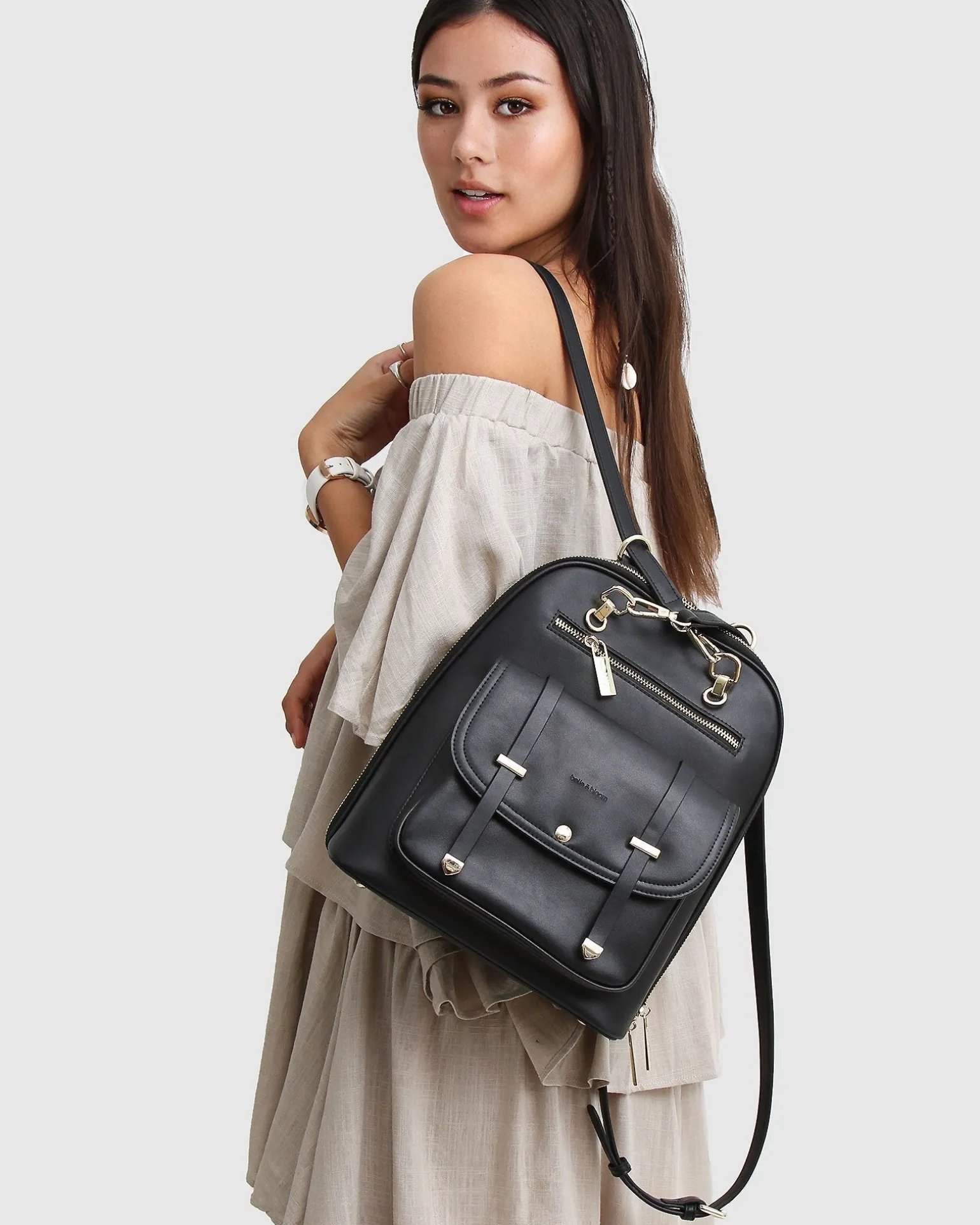 Belle & Bloom Backpacks | Handbags>5th Ave Leather Backpack -