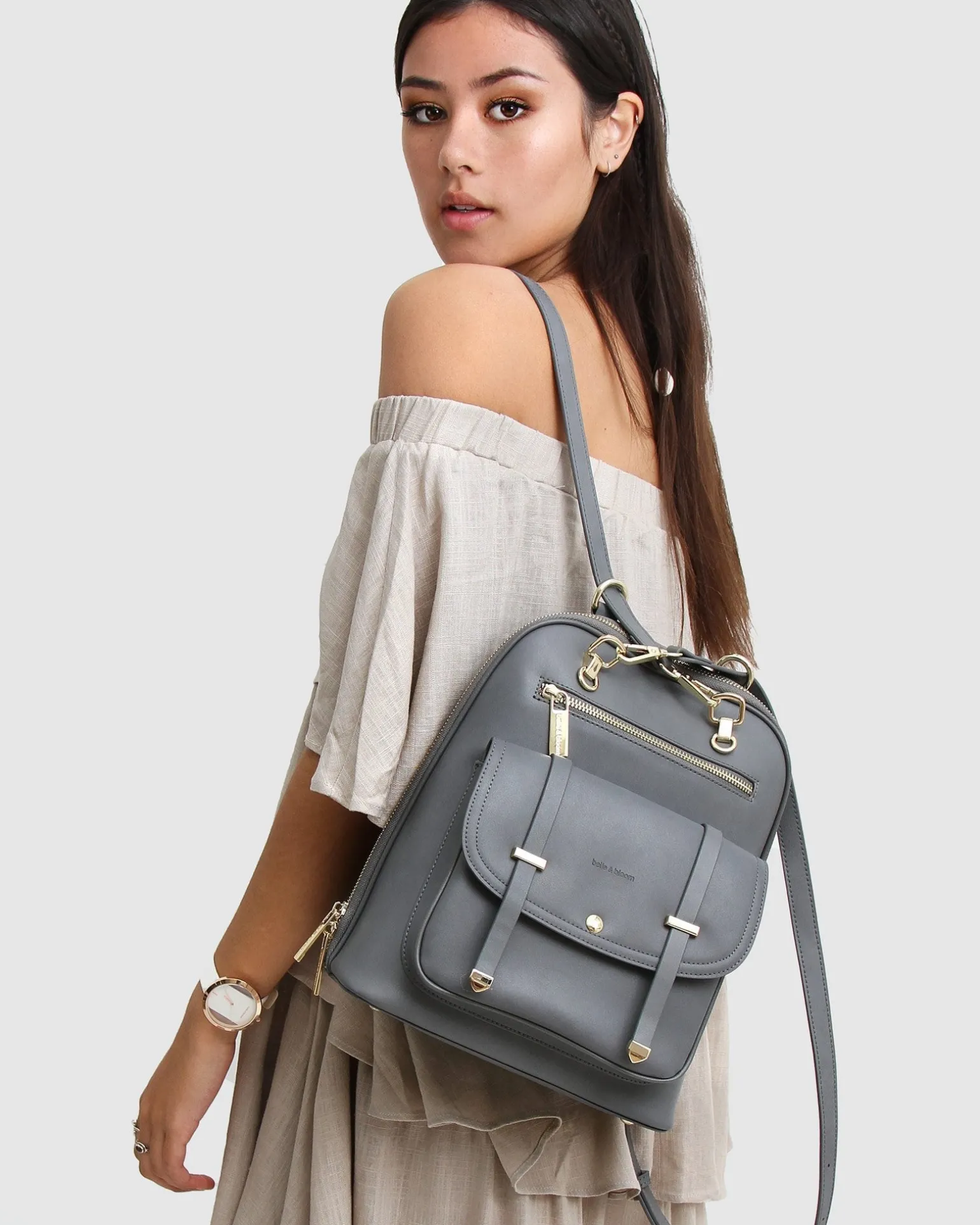 Belle & Bloom Backpacks | Handbags>5th Ave Leather Backpack -