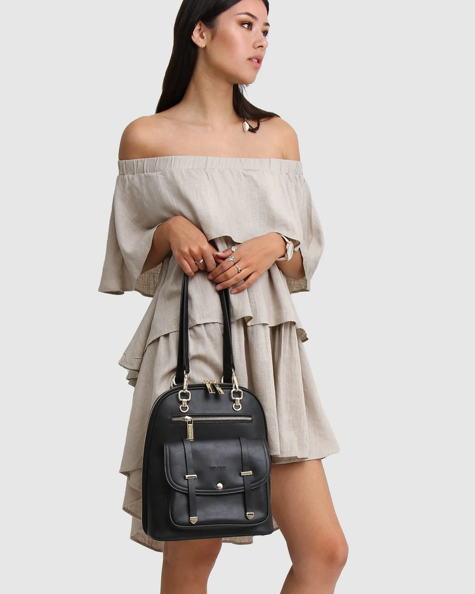 Belle & Bloom Backpacks | Handbags>5th Ave Leather Backpack -