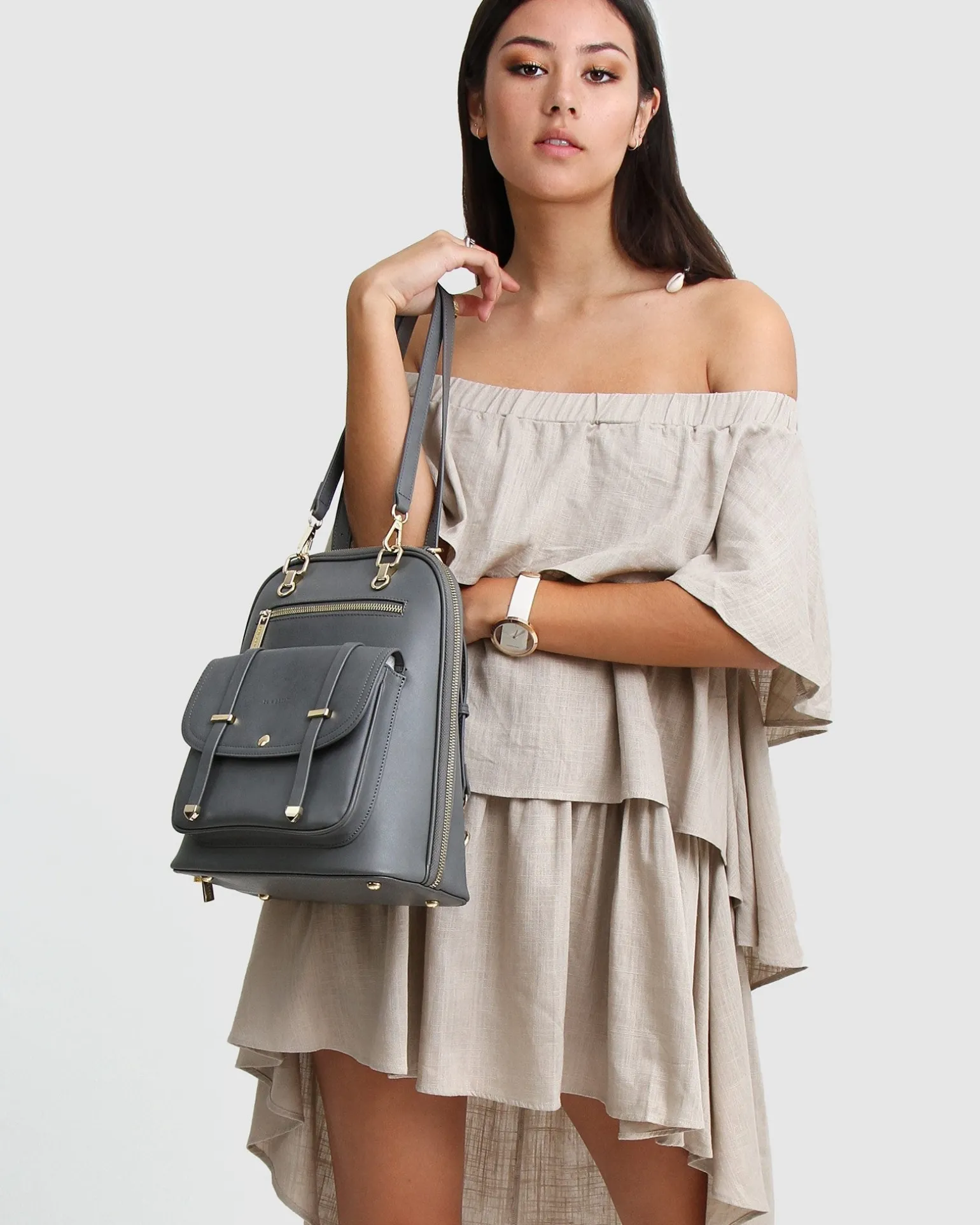 Belle & Bloom Backpacks | Handbags>5th Ave Leather Backpack -