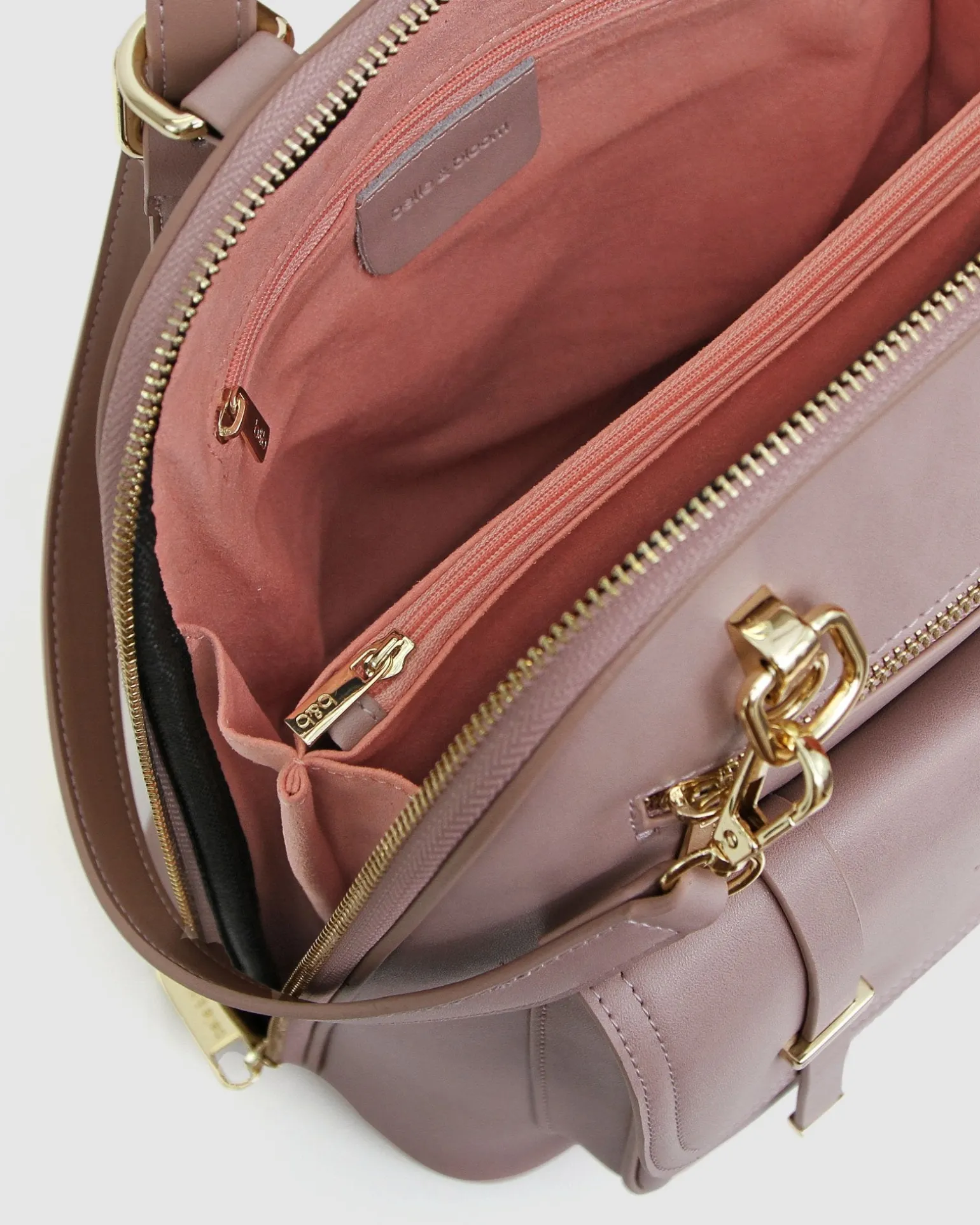 Belle & Bloom Backpacks | Handbags>5th Ave Leather Backpack - Dusty Pink