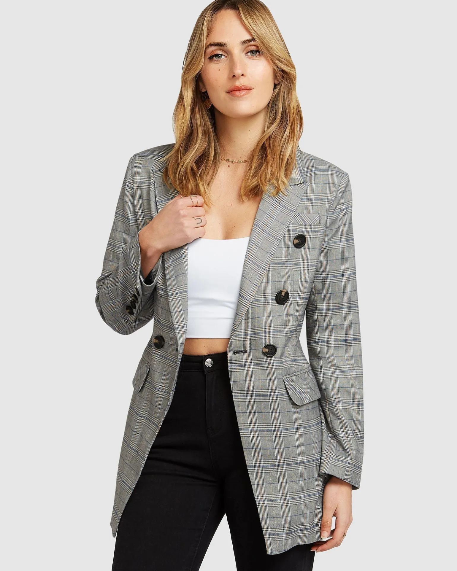 Belle & Bloom Blazers | Suits & Blazers>Too Cool For Work Plaid Blazer -