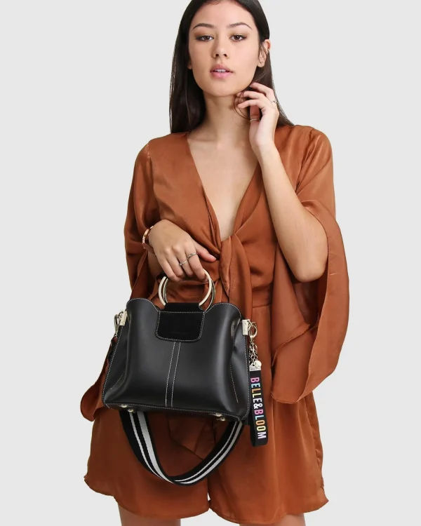 Belle & Bloom Cross-body Bags | Handbags>Twilight Leather Cross-Body Bag - Black