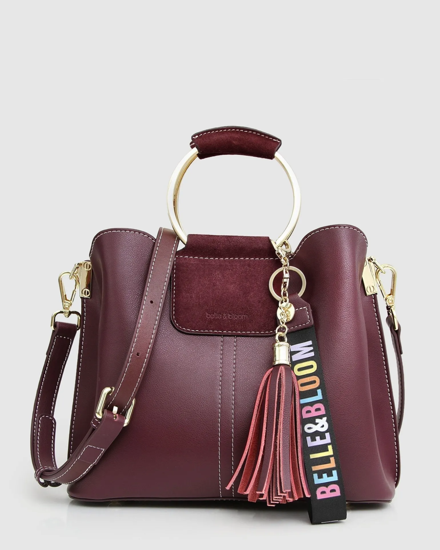 Belle & Bloom Cross-body Bags | Handbags>Twilight Leather Cross-Body Bag - Merlot