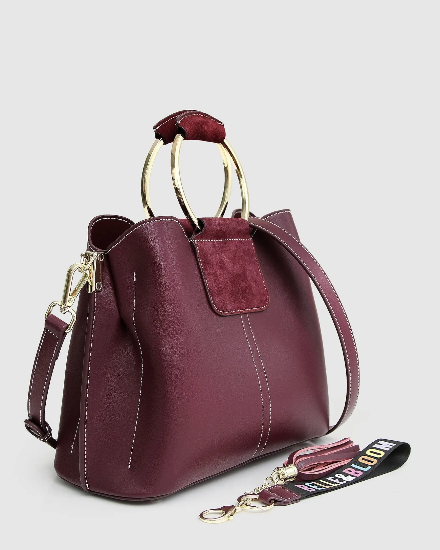 Belle & Bloom Cross-body Bags | Handbags>Twilight Leather Cross-Body Bag - Merlot