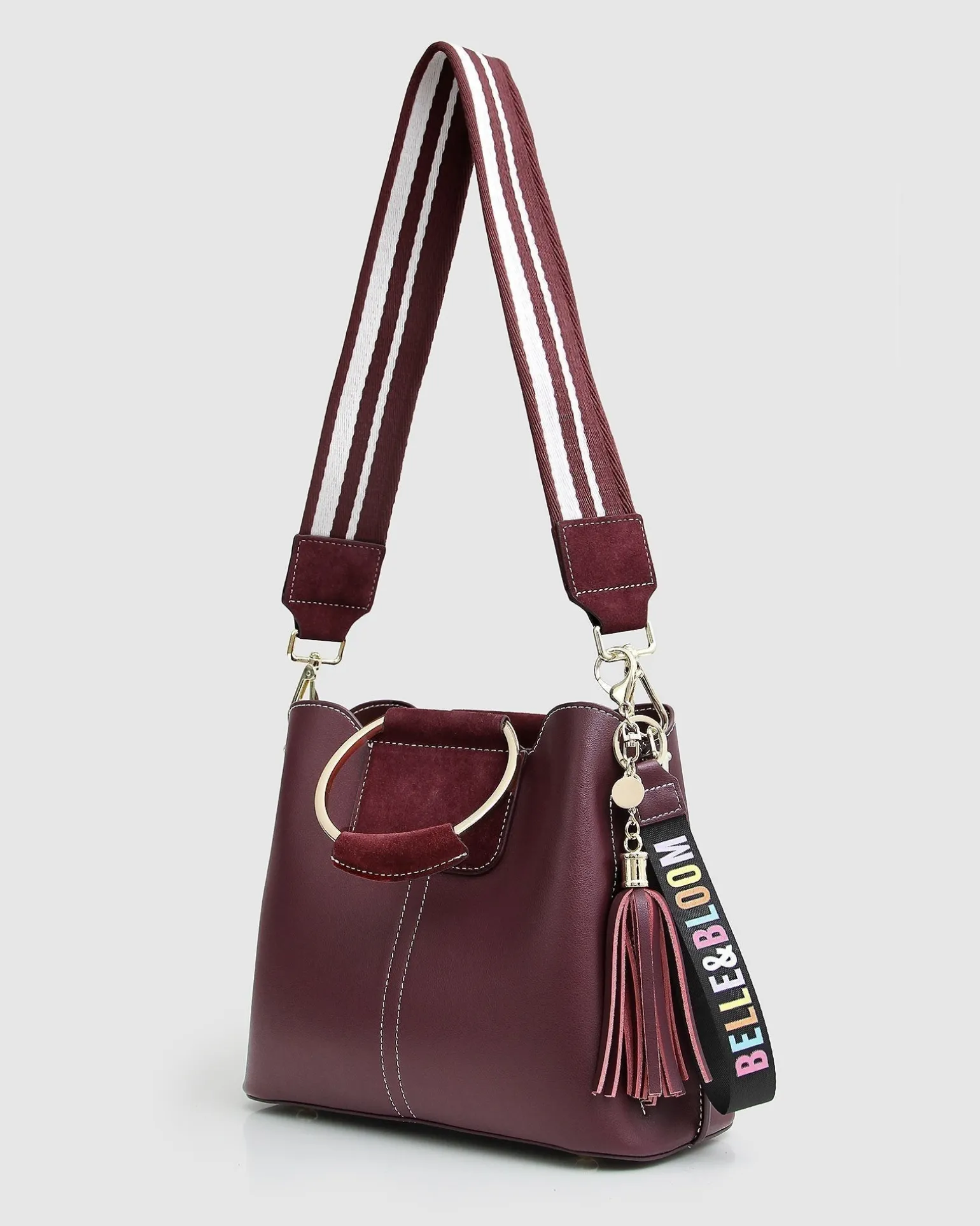 Belle & Bloom Cross-body Bags | Handbags>Twilight Leather Cross-Body Bag - Merlot