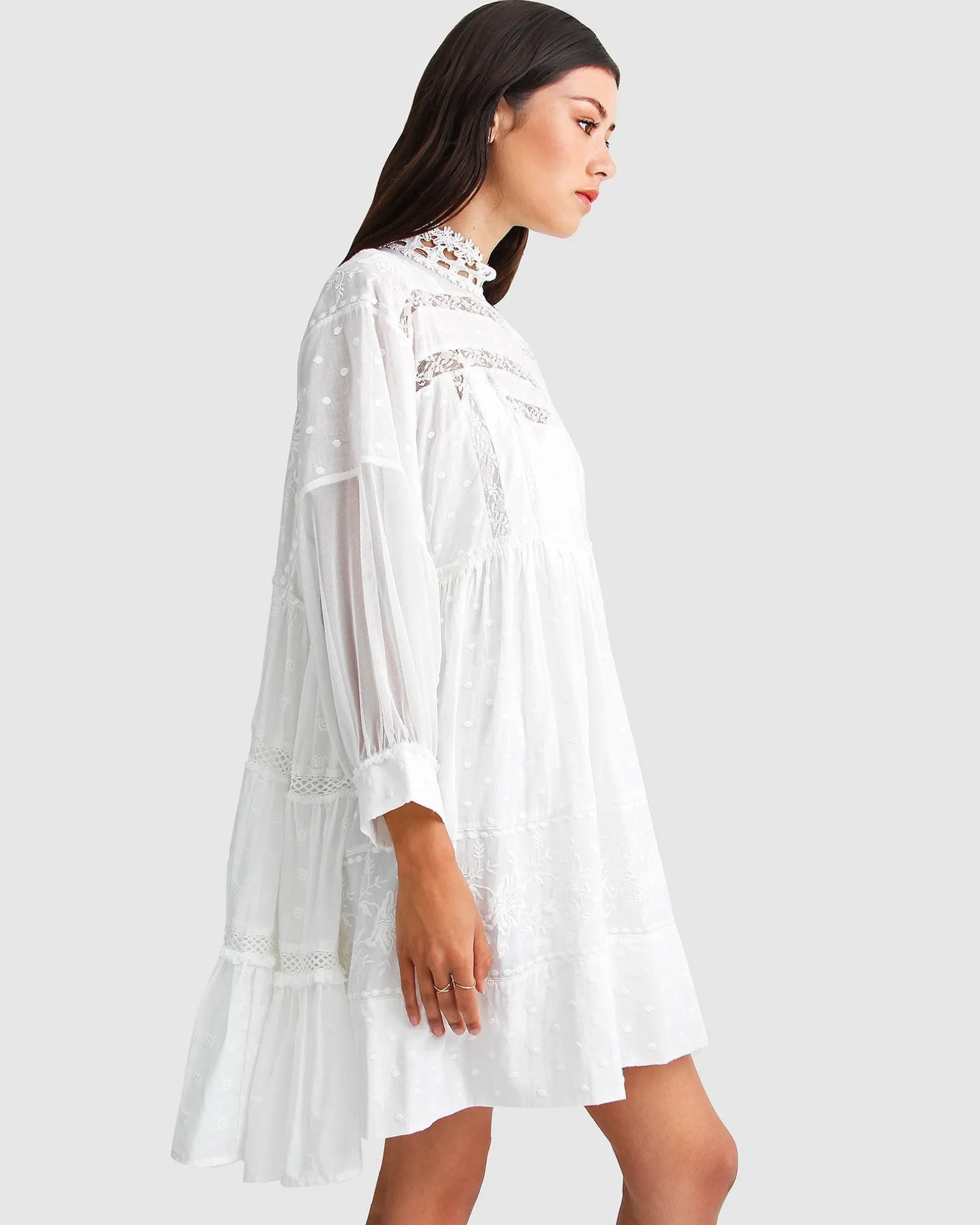 Belle & Bloom Mini Dresses | Mini Dresses>Unforgettable Oversized Lace Mini Dress -