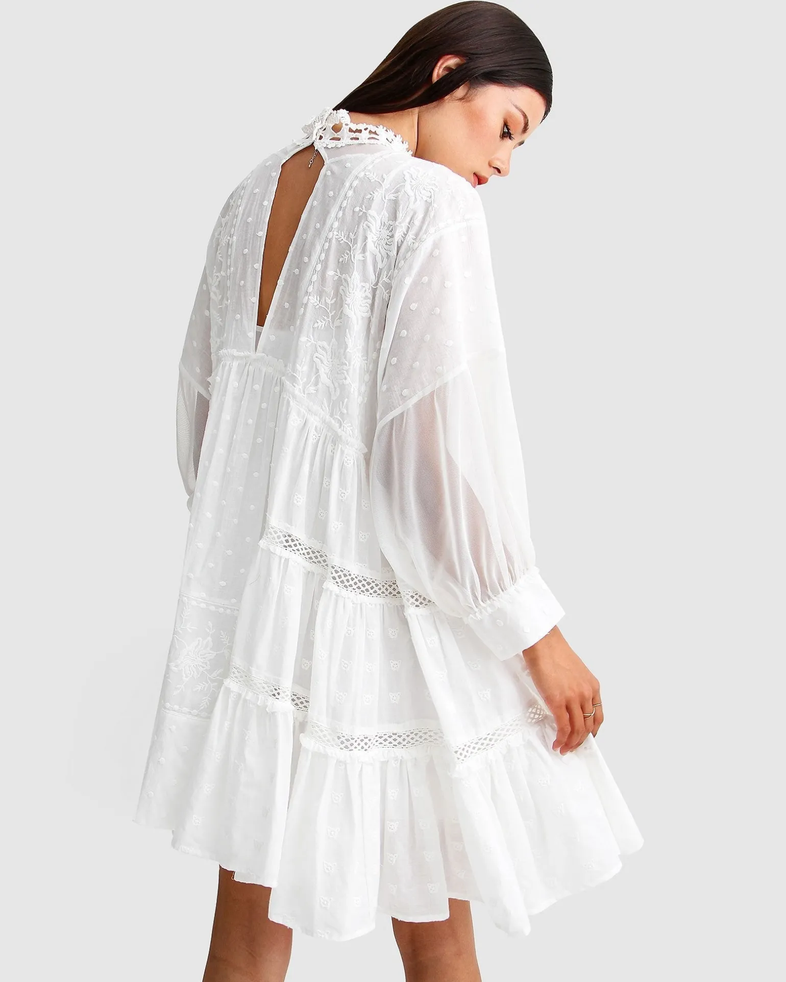 Belle & Bloom Mini Dresses | Mini Dresses>Unforgettable Oversized Lace Mini Dress -