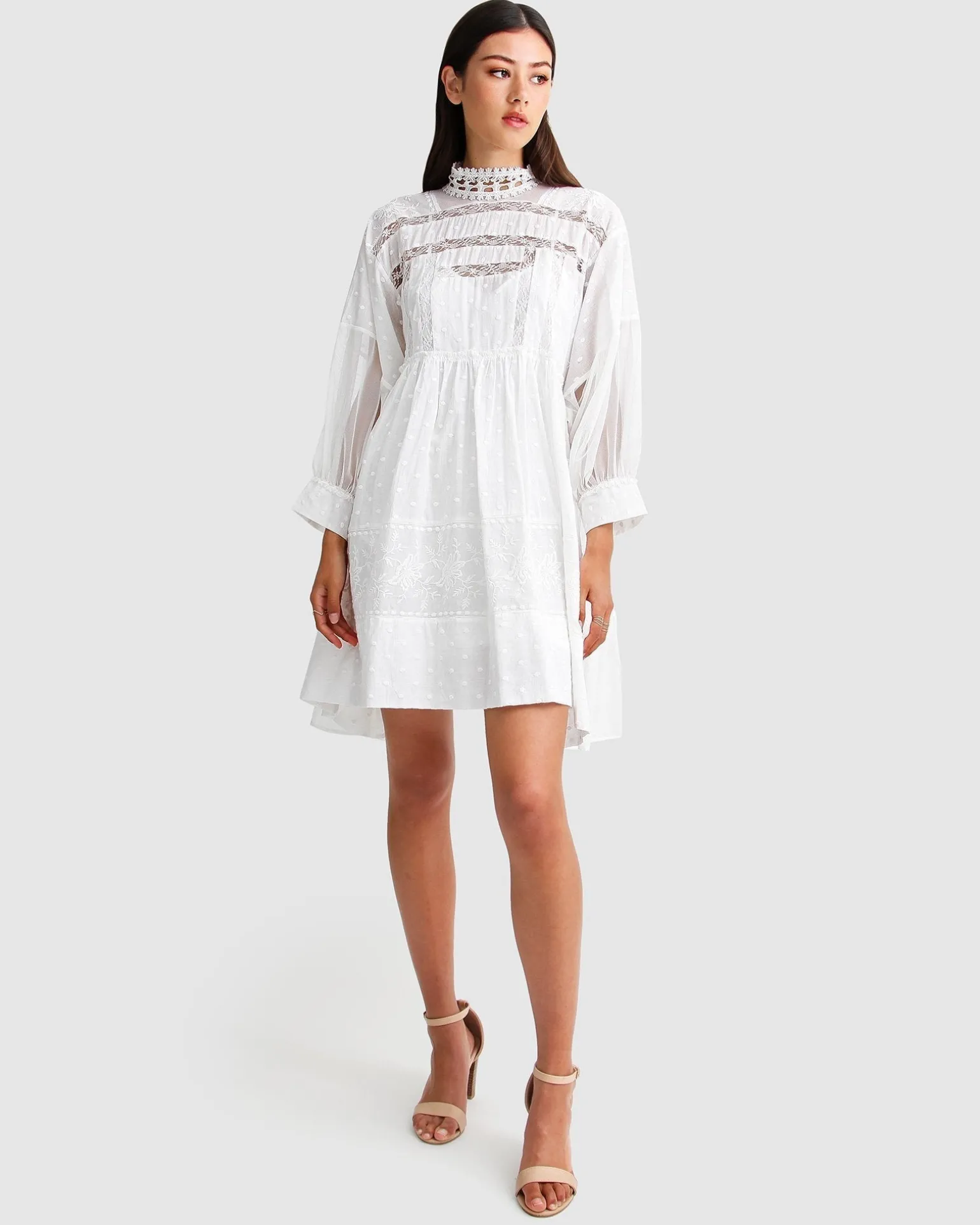 Belle & Bloom Mini Dresses | Mini Dresses>Unforgettable Oversized Lace Mini Dress -