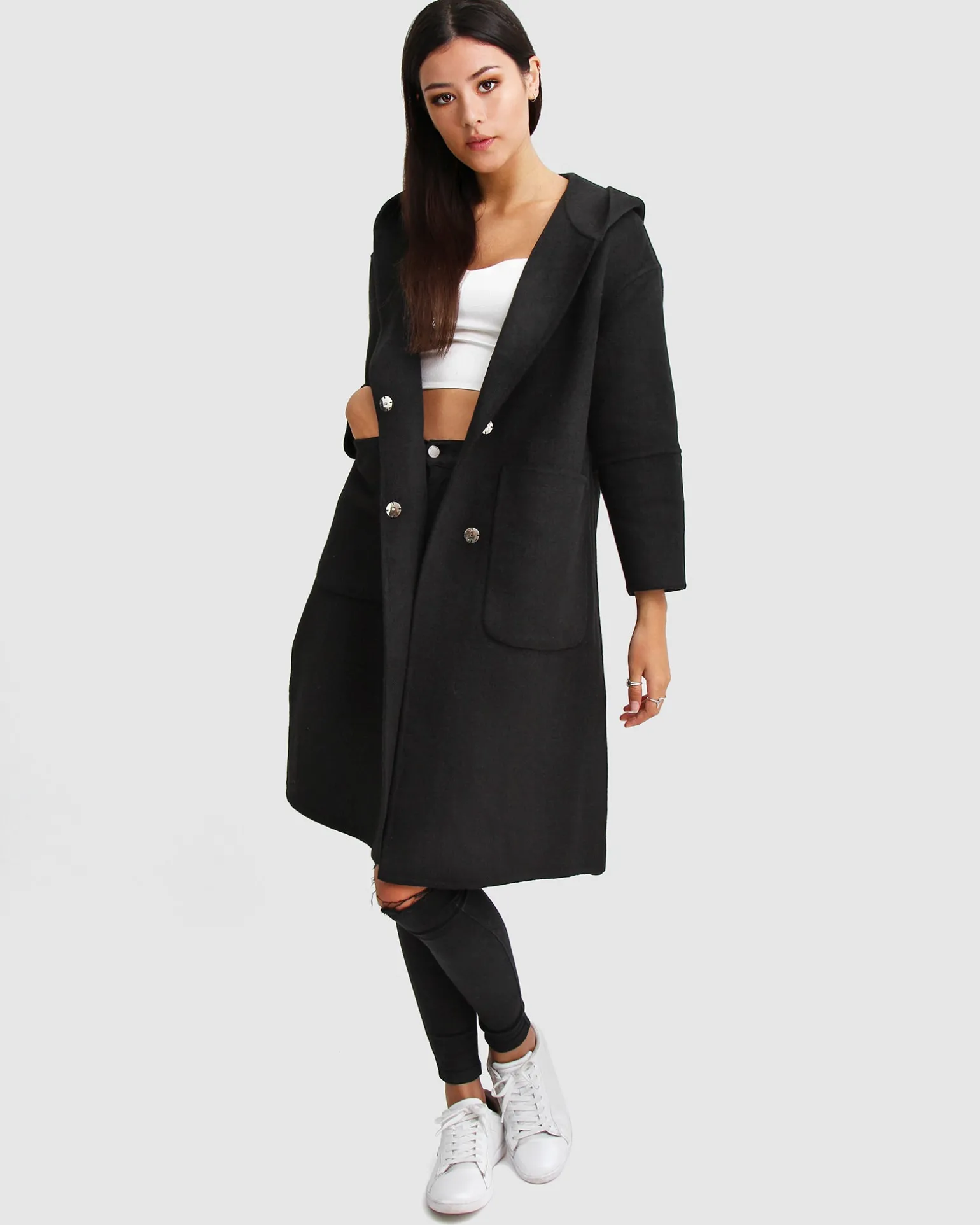 Belle & Bloom Wool Coats | Wool Coats>Walk This Way Wool Blend Oversized Coat -