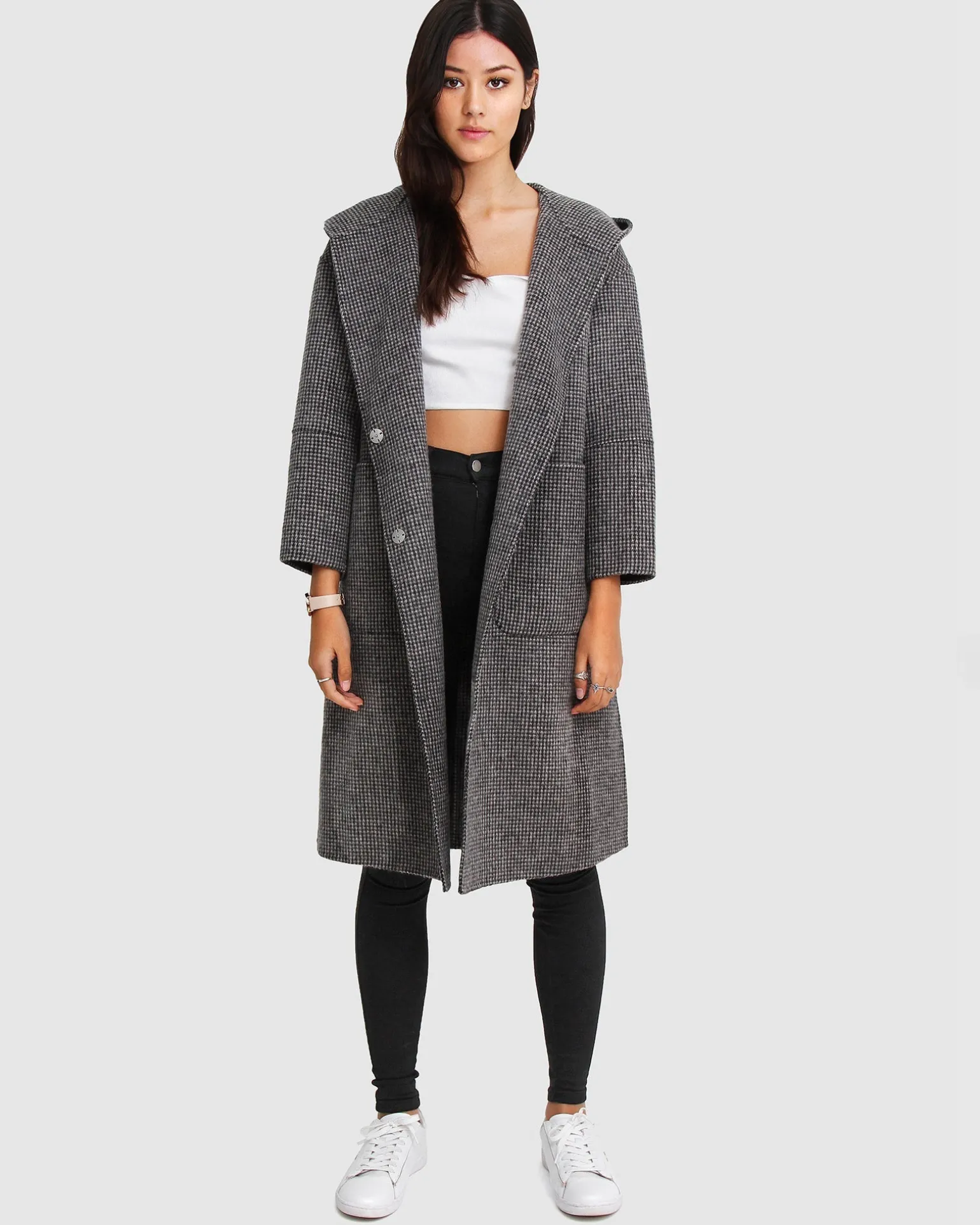 Belle & Bloom Wool Coats | Wool Coats>Walk This Way Wool Blend Oversized Coat -