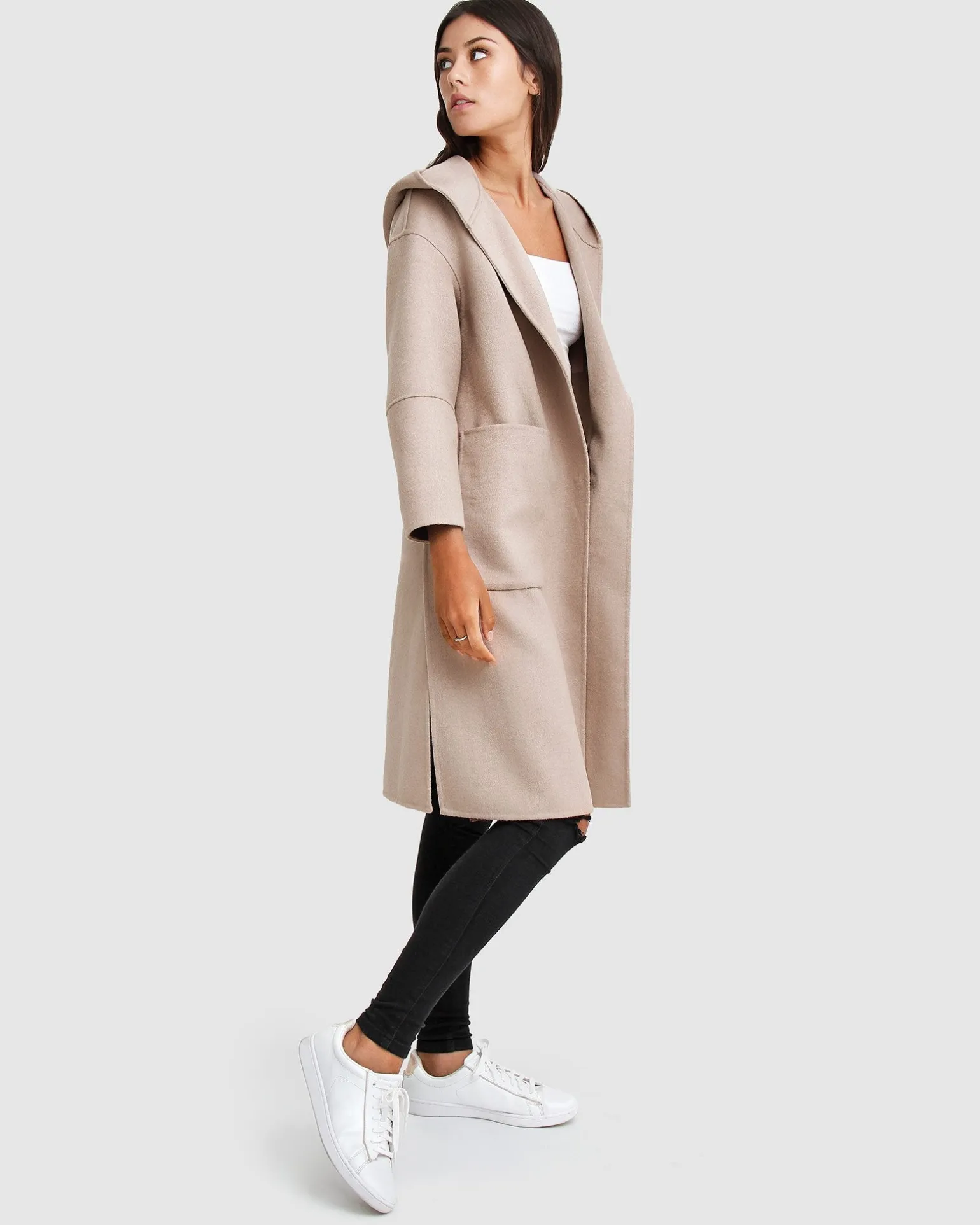 Belle & Bloom Wool Coats | Wool Coats>Walk This Way Wool Blend Oversized Coat -