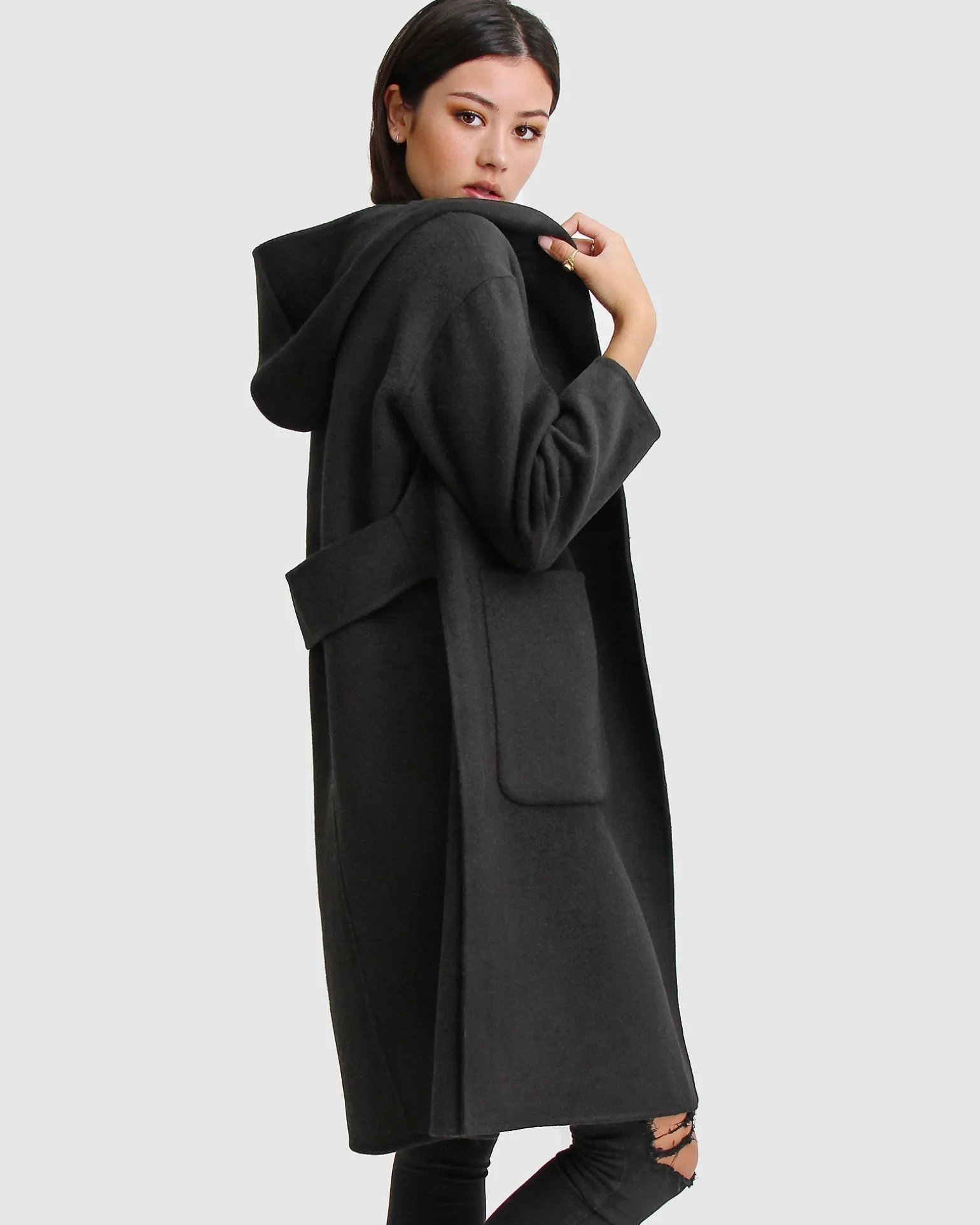 Belle & Bloom Wool Coats | Wool Coats>Walk This Way Wool Blend Oversized Coat -