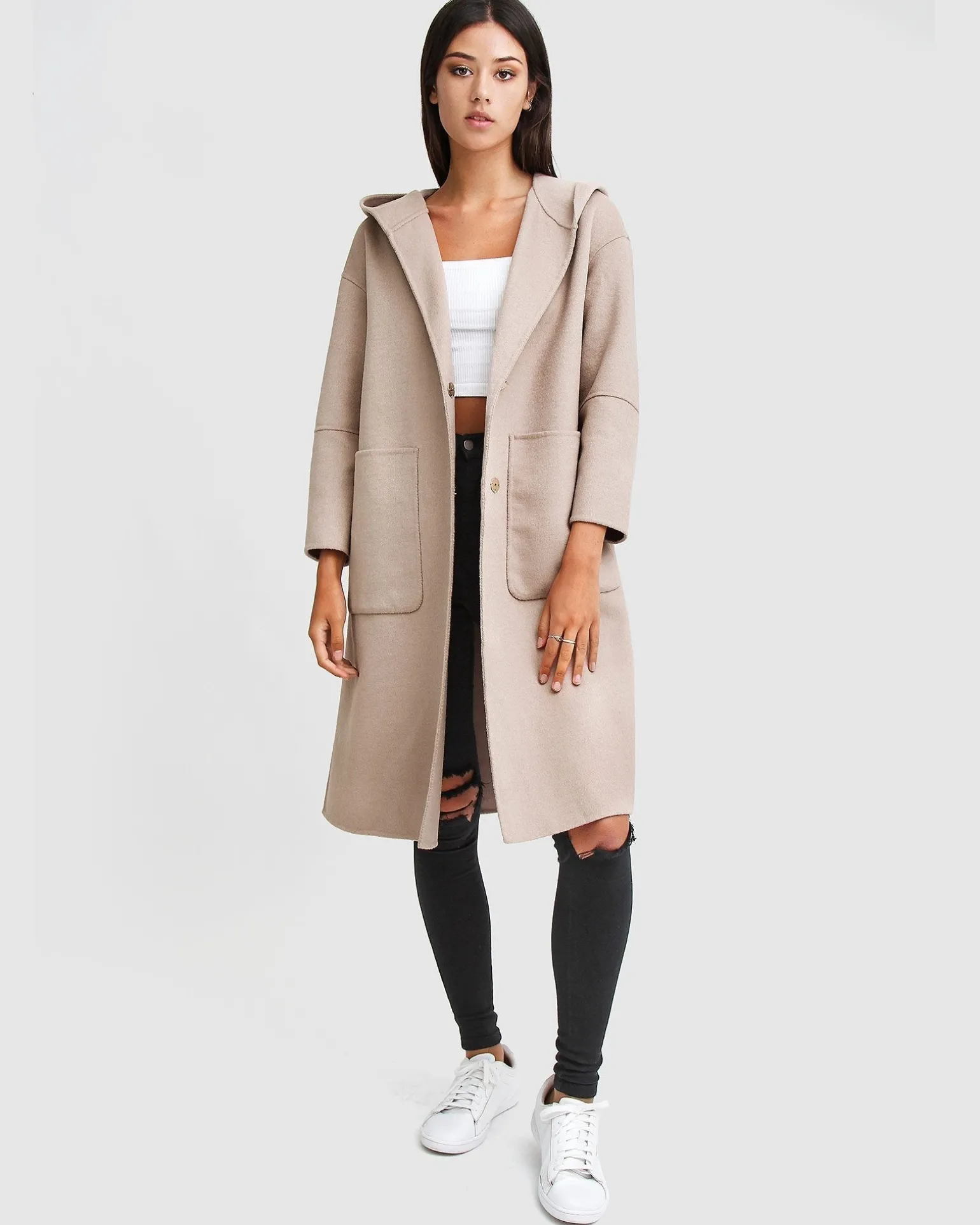 Belle & Bloom Wool Coats | Wool Coats>Walk This Way Wool Blend Oversized Coat -